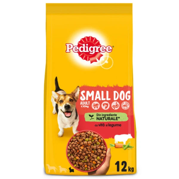 Pedigree Hrană Uscată pentru Câini de Talie Mică – Vită și Legume