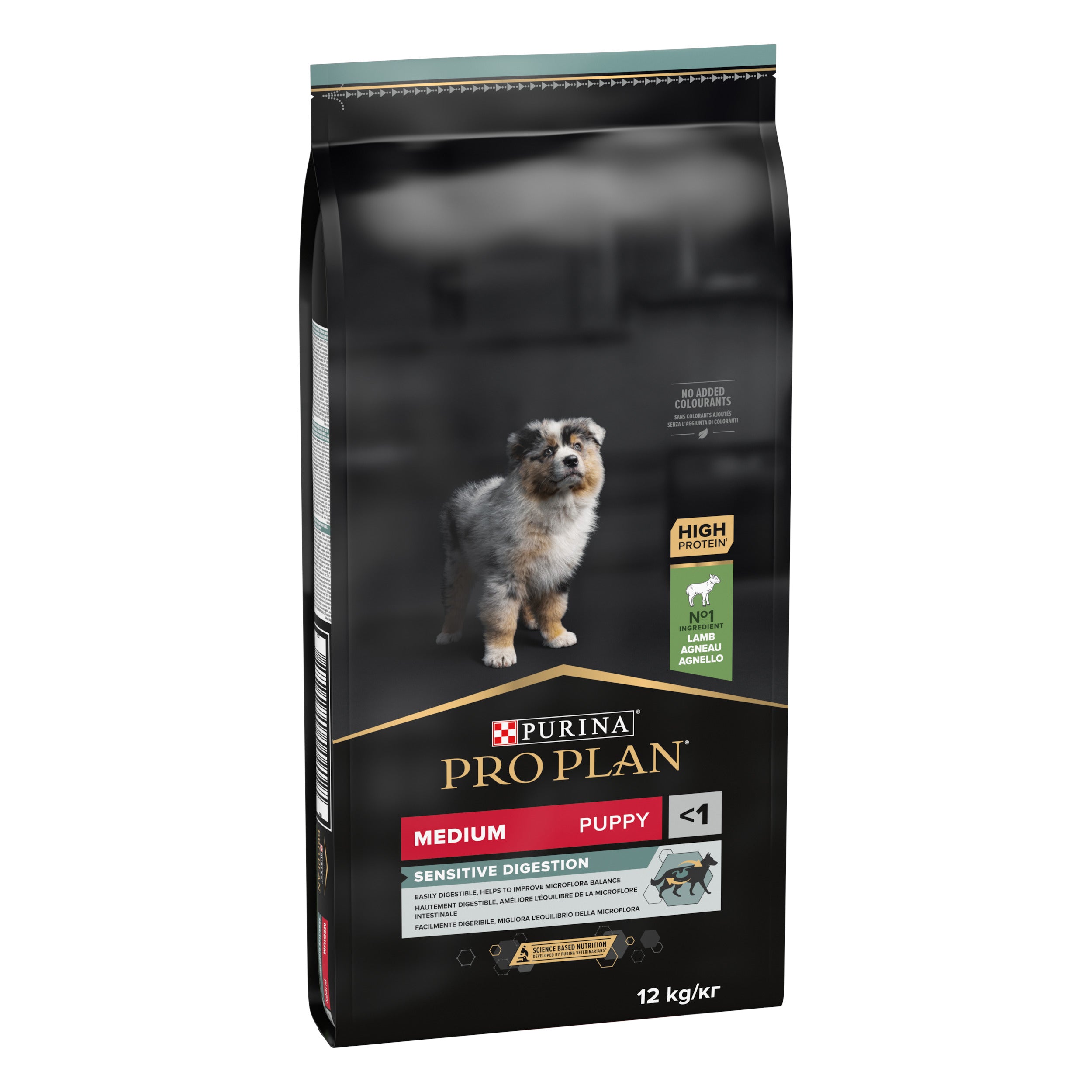 PRO PLAN® Sensitive Digestion Puppy cu Miel, Talie Medie 12kg