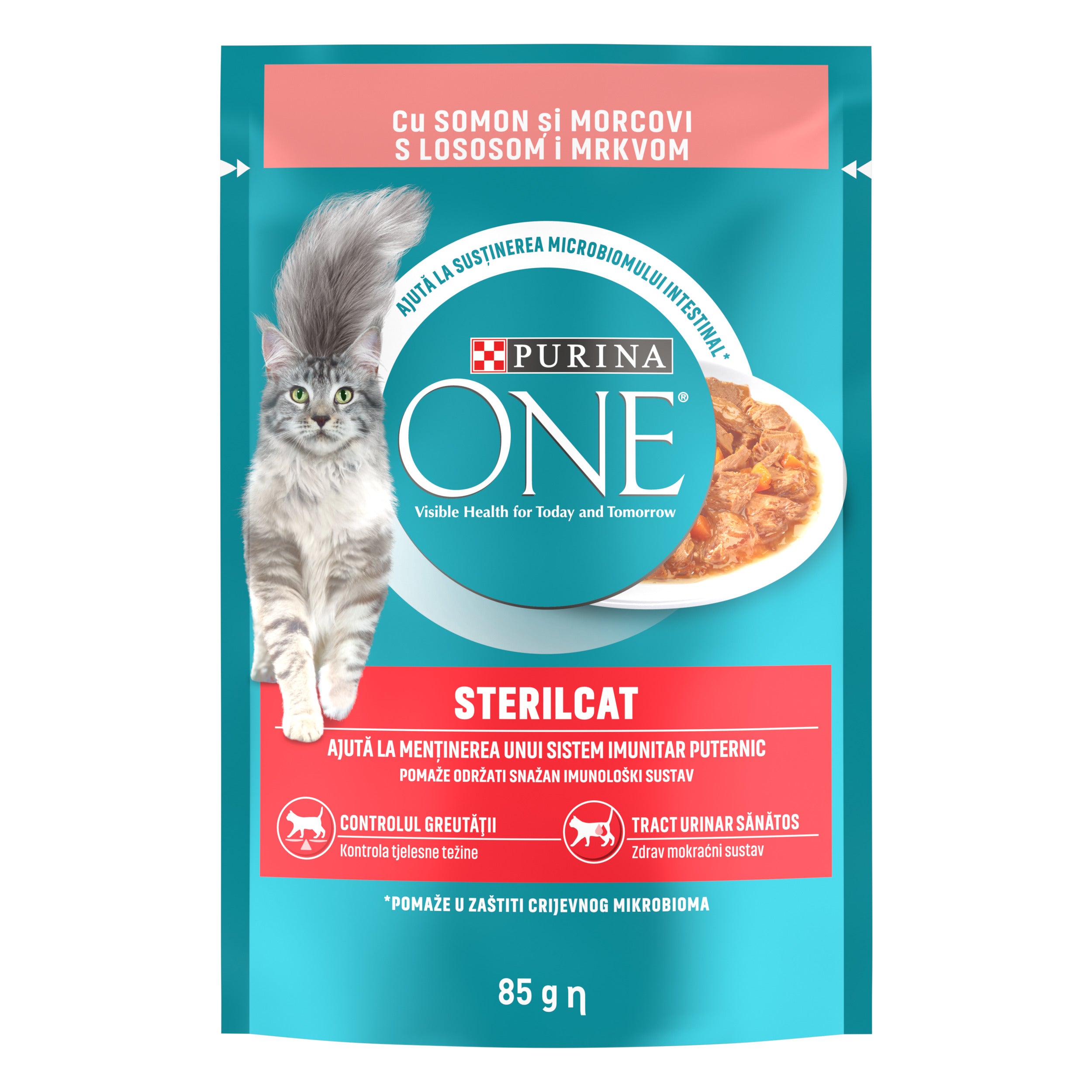 PURINA ONE® STERILCAT Somon & Morcovi – 85g