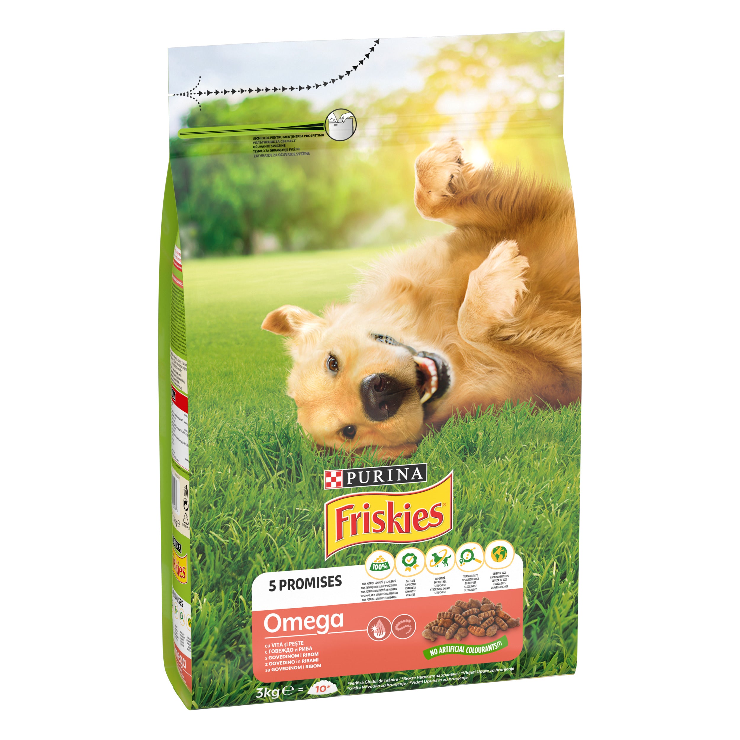 Friskies Omega – Vită & Pește (3 kg)
