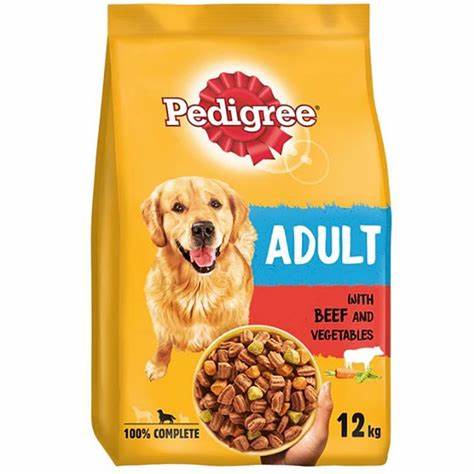 Pedigree Hrană Uscată Câini Adulți – Vită & Legume 12 kg