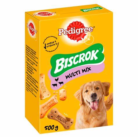 Pedigree Biscrok Multi – Biscuiți Crocanți Asortați pentru Câini, 500 g