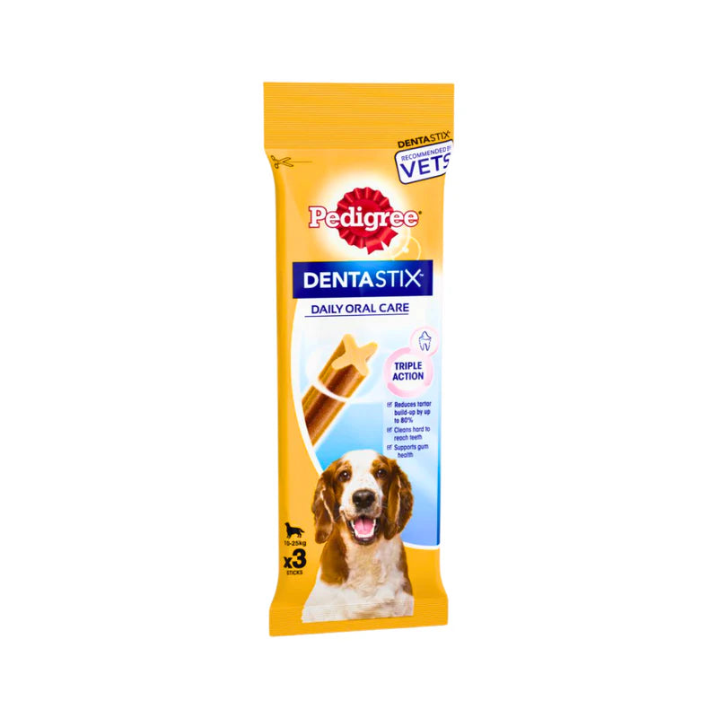 Pedigree DentaStix Mediu – 7 Bucăți pentru Câini de Talie Medie