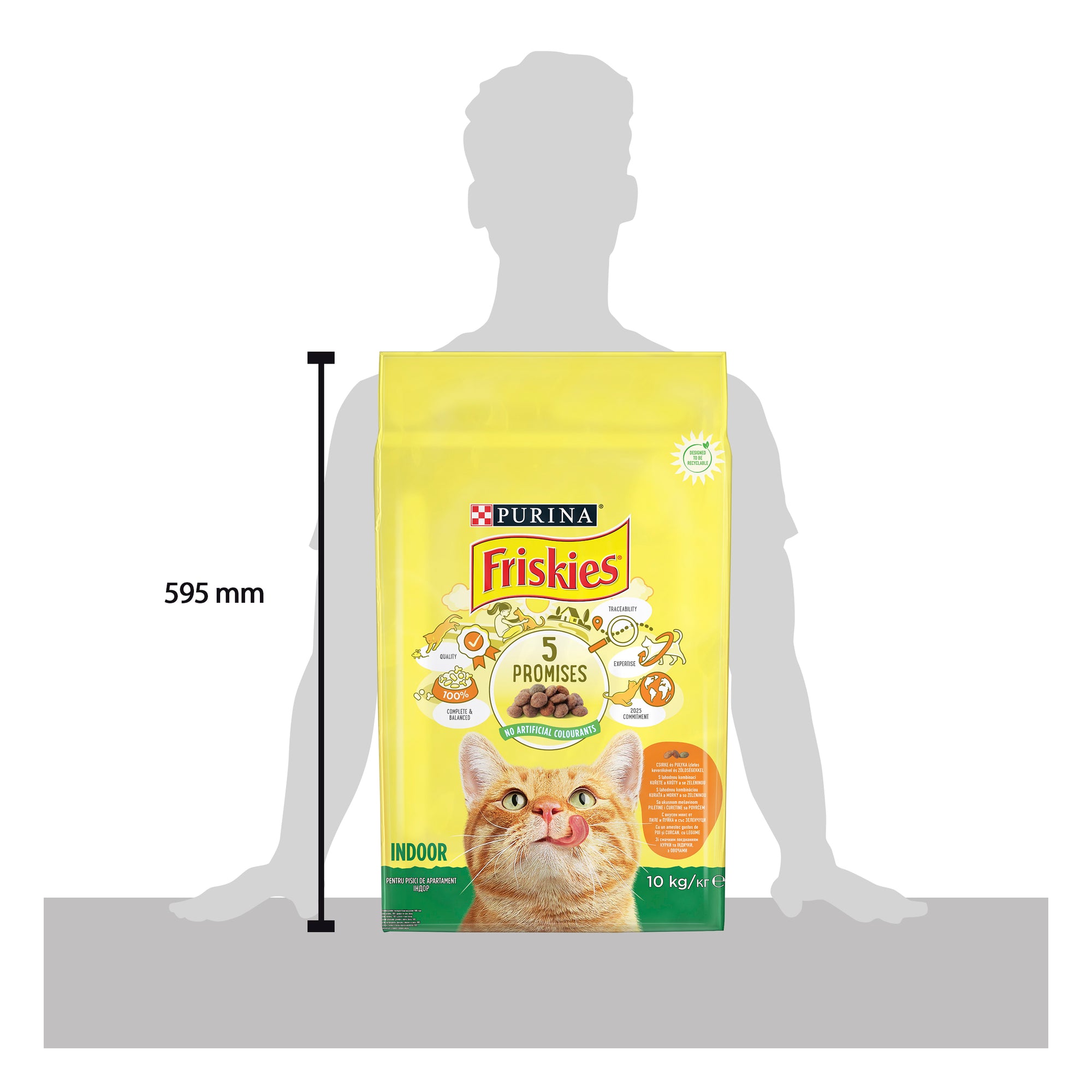Friskies Indoor cu Pui și Legume – Hrană uscată pentru pisici de interior