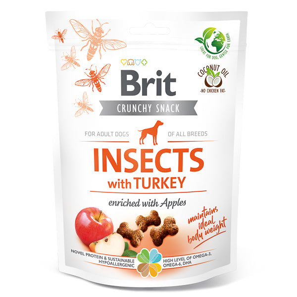 Brit Care Dog Crunchy Cracker Insects & Turkey with Apples 200 g
