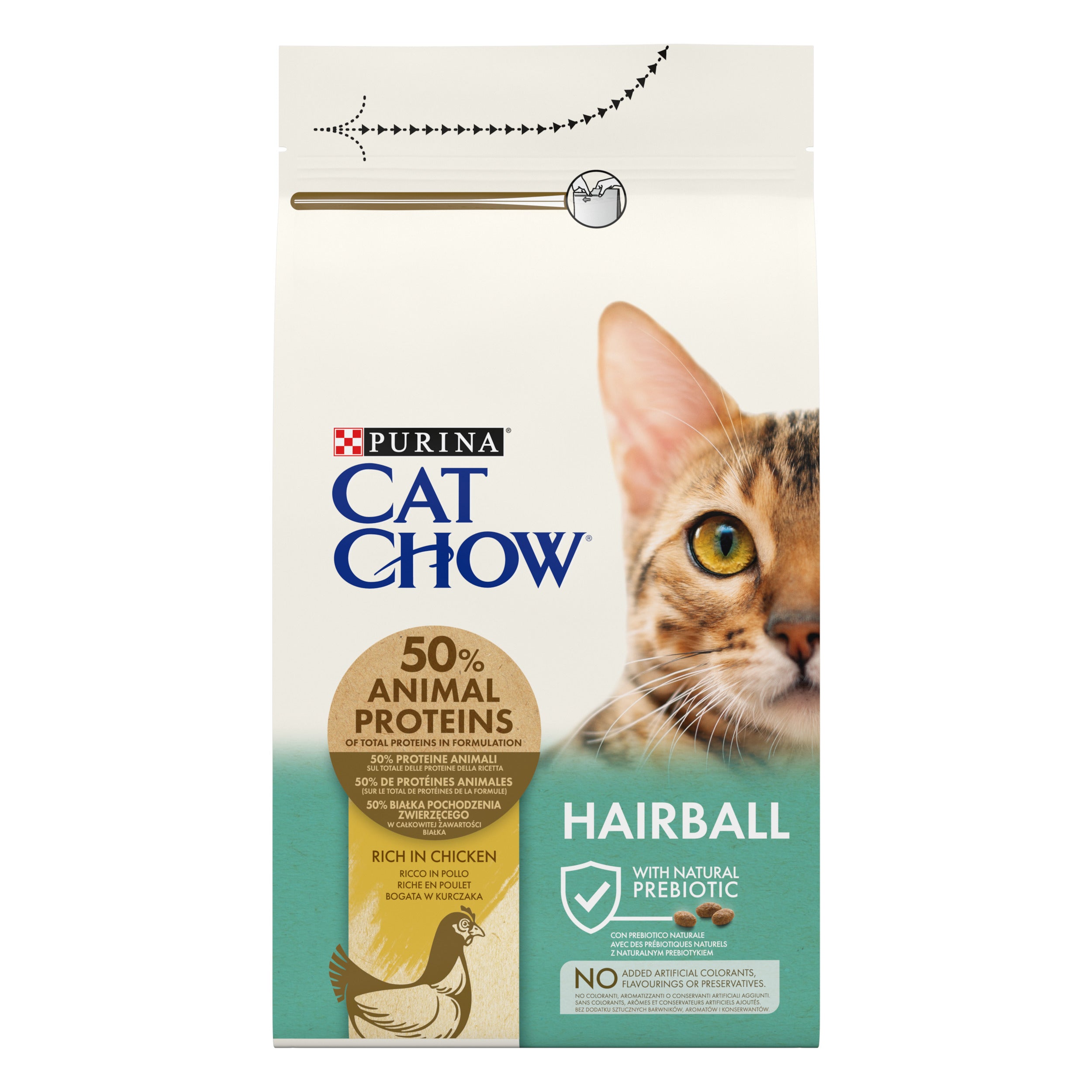 Purina Cat Chow Hairball Control cu Pui