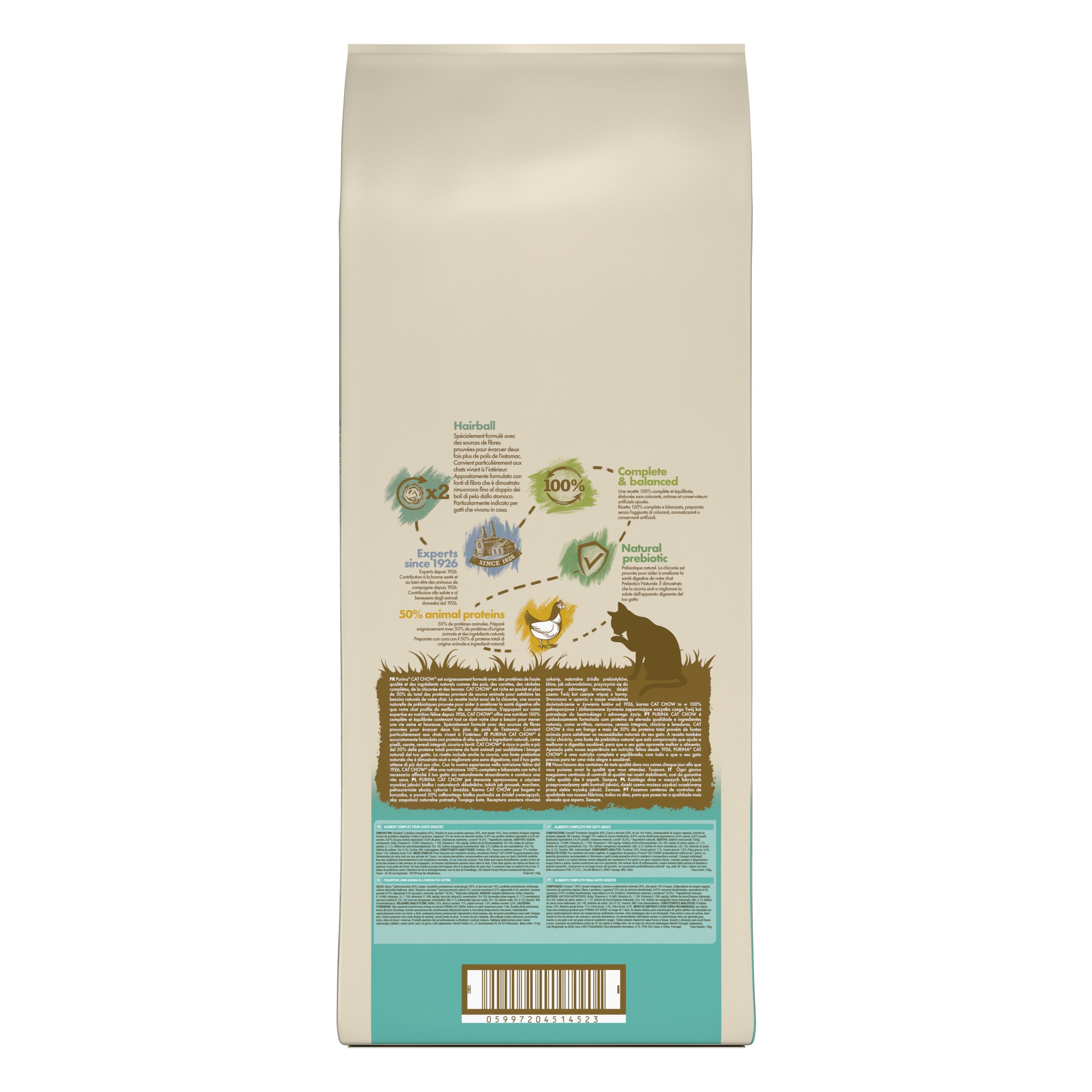 Purina Cat Chow Hairball Control cu Pui