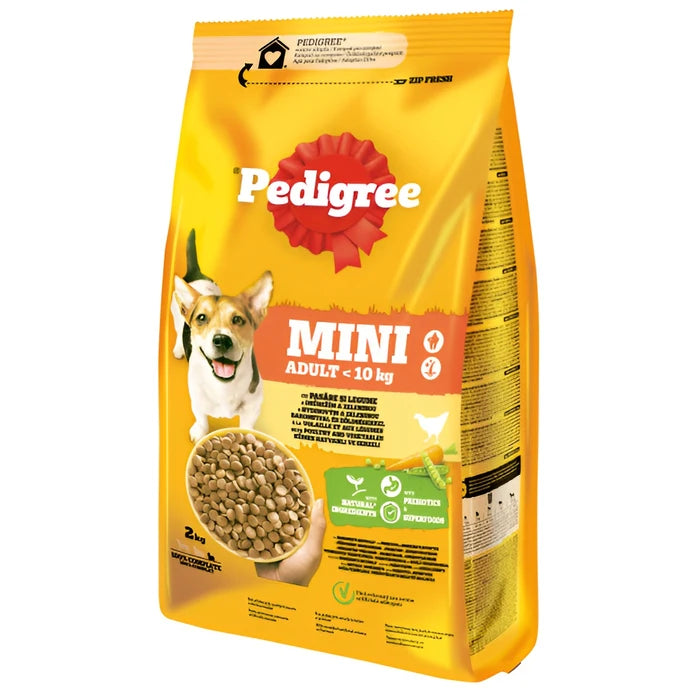 Pedigree Hrană Uscată pentru Câini Adulți de Talie Mică cu Pasăre și Legume, 2 kg