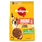 Pedigree Hrană Uscată pentru Câini Adulți de Talie Mică cu Pasăre și Legume, 2 kg