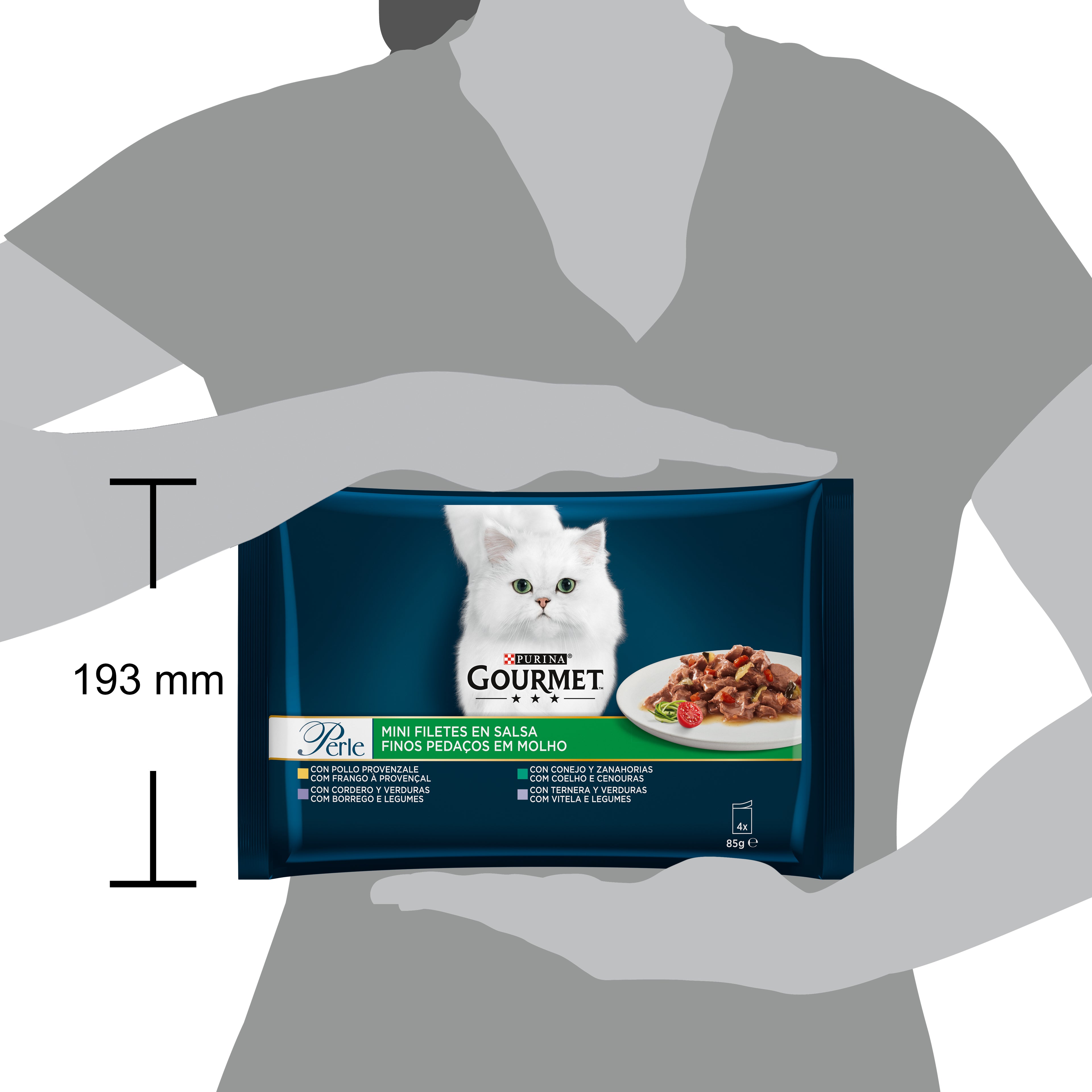 Gourmet Perle – Mini Fileuri cu Carne & Legume (4x85g)