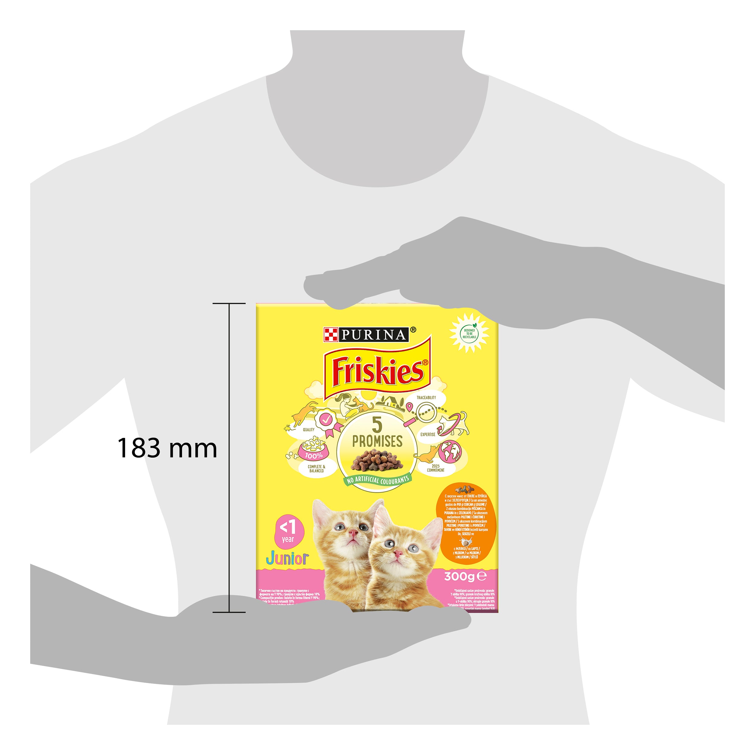 Friskies Junior cu Pui, Curcan, Legume și Lapte – Hrană uscată pentru pui de pisică