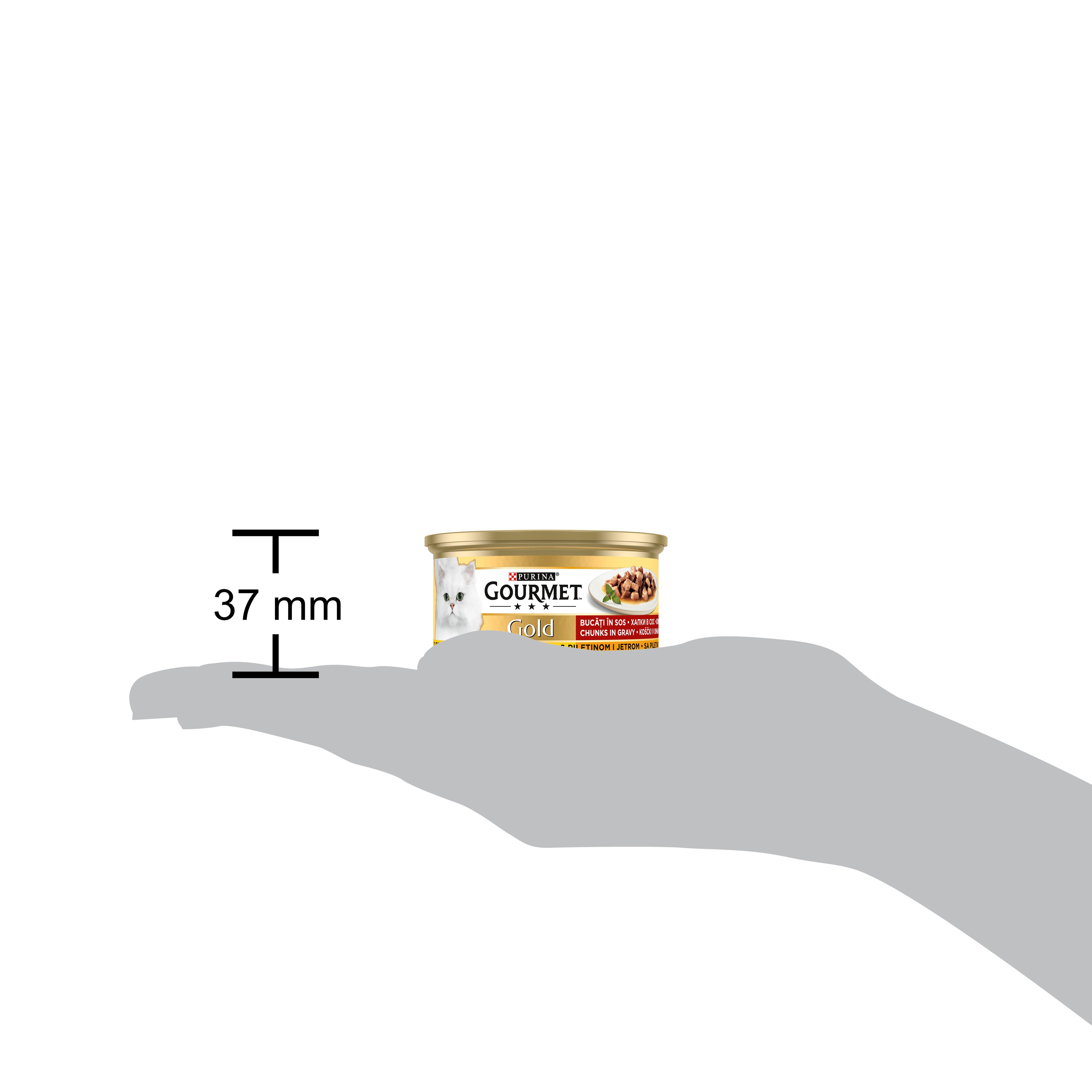 GOURMET® Gold cu Pui și Ficat – Bucăți în sos (85 g)