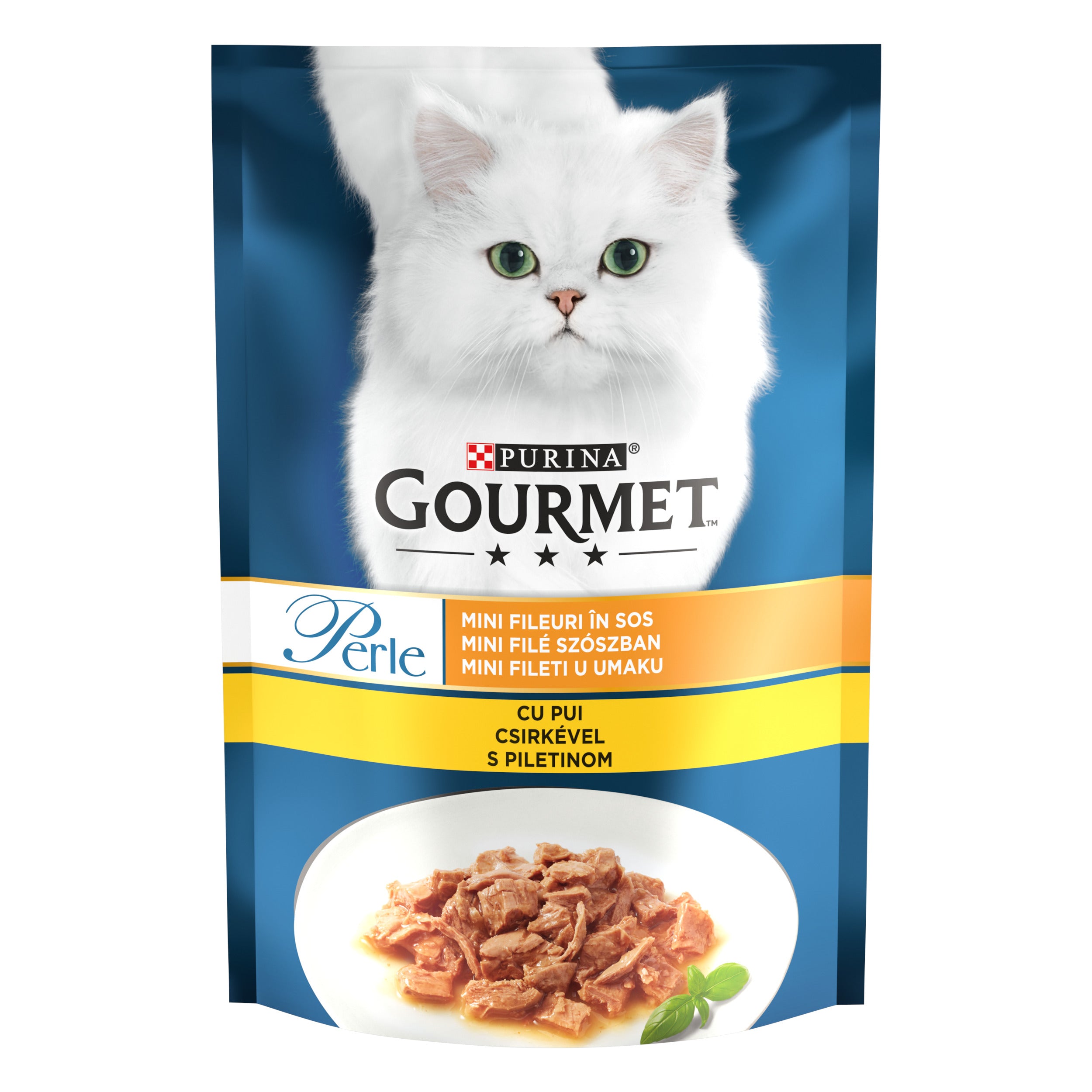 Gourmet Perle – Mini Fileuri cu Pui în Sos (85g)