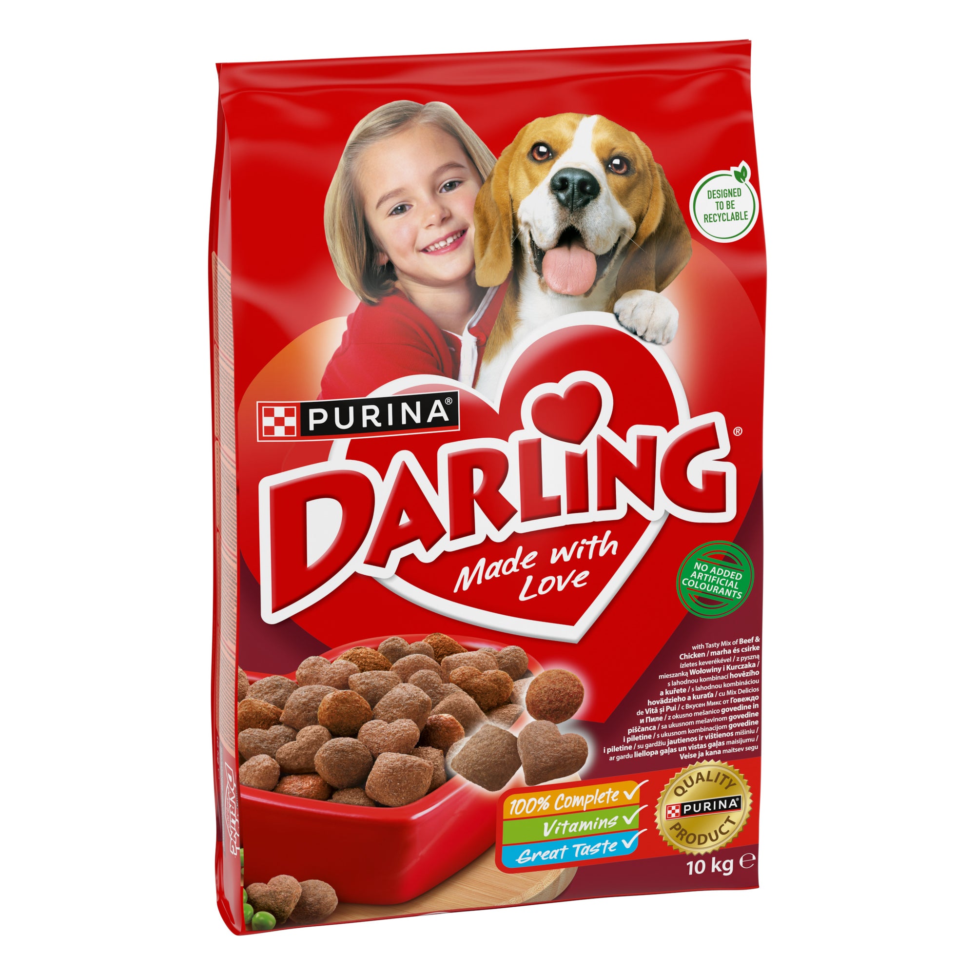 Purina Darling Adult cu Pui, Vită și Legume – Hrană uscată pentru câini
