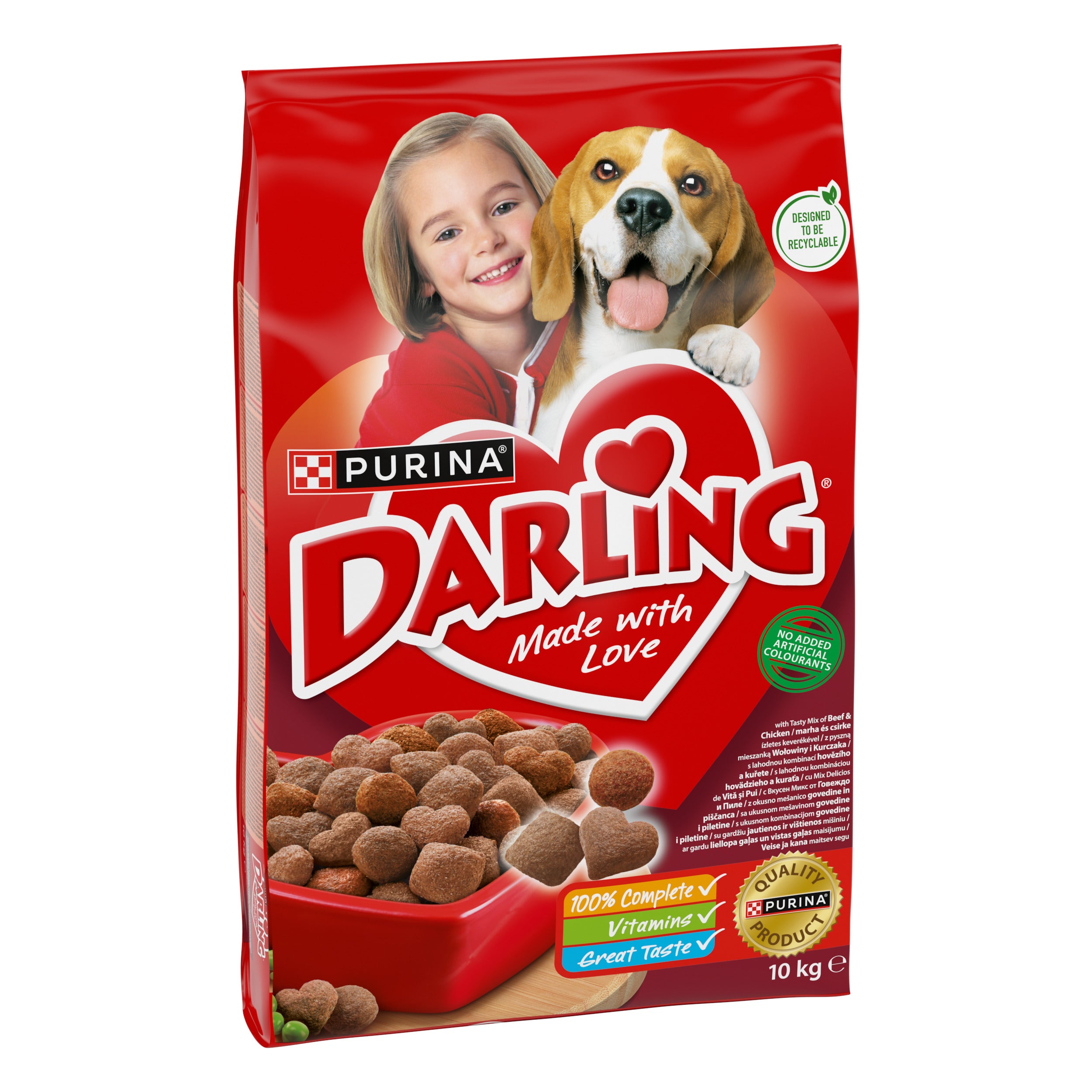 Purina Darling Adult cu Pui, Vită și Legume – Hrană uscată pentru câini