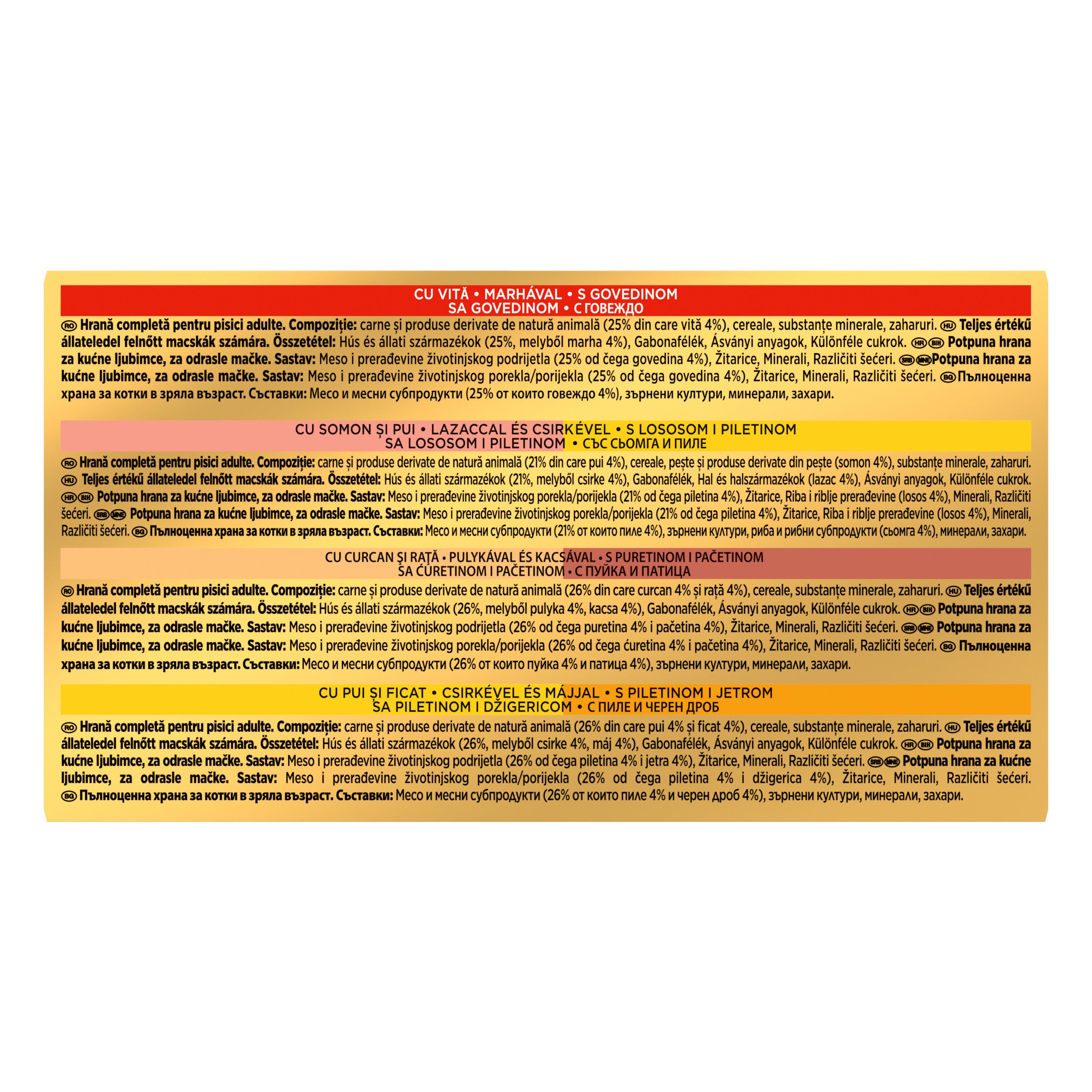 GOURMET® Gold Bucăți în Sos – Mix Delicii (4x85g)