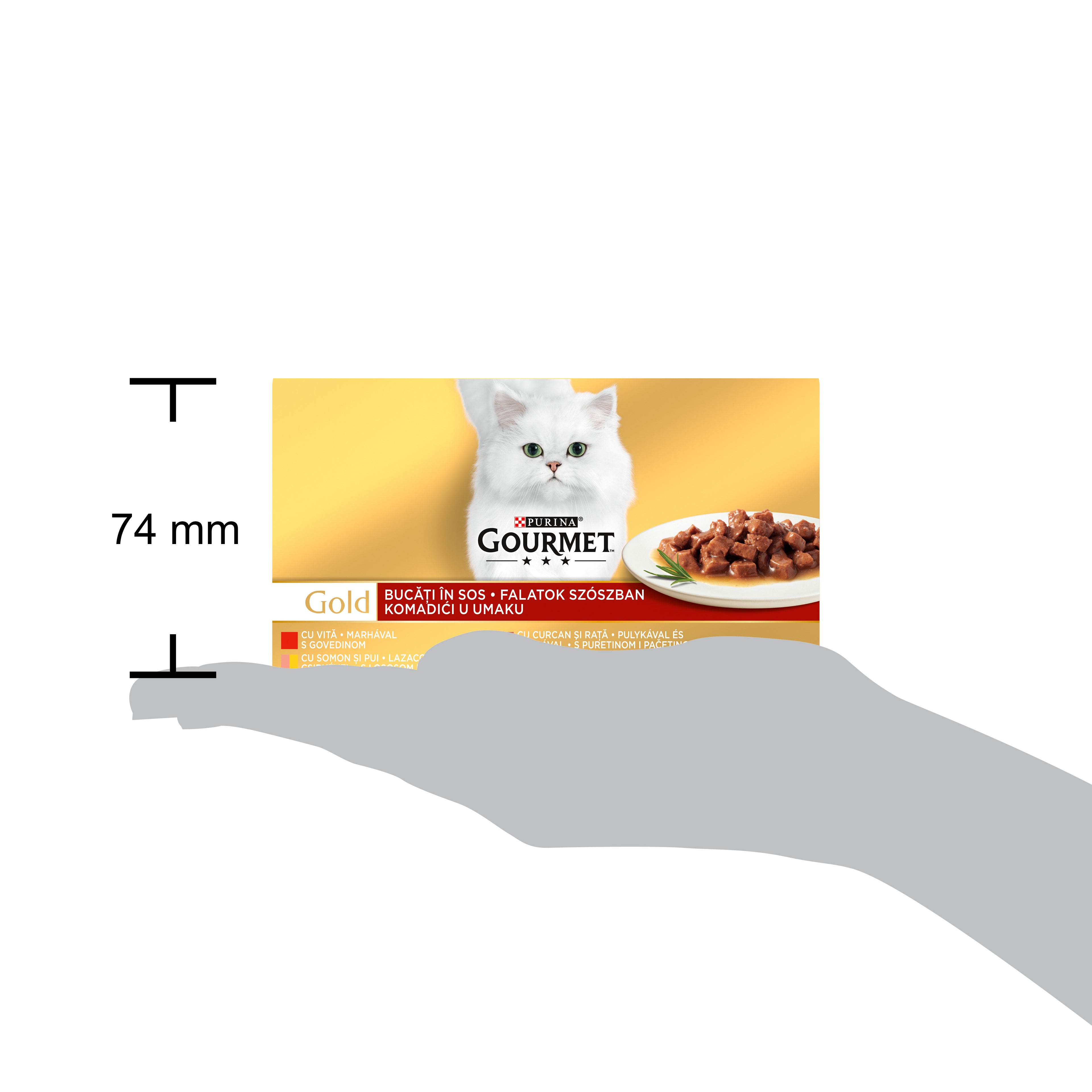 GOURMET® Gold Bucăți în Sos – Mix Delicii (4x85g)