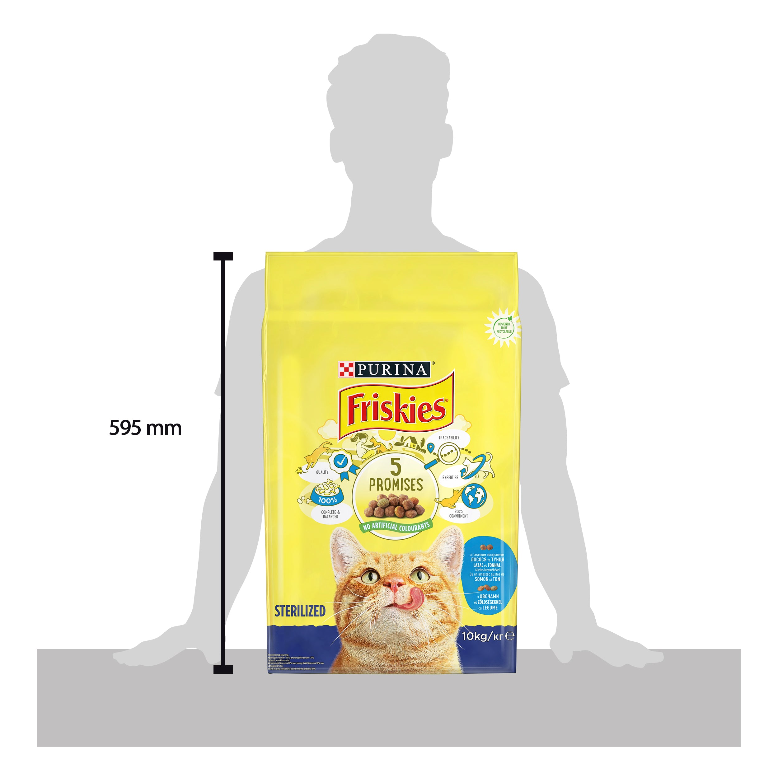Friskies Sterilized cu Somon și Legume – Hrană uscată pentru pisici sterilizate