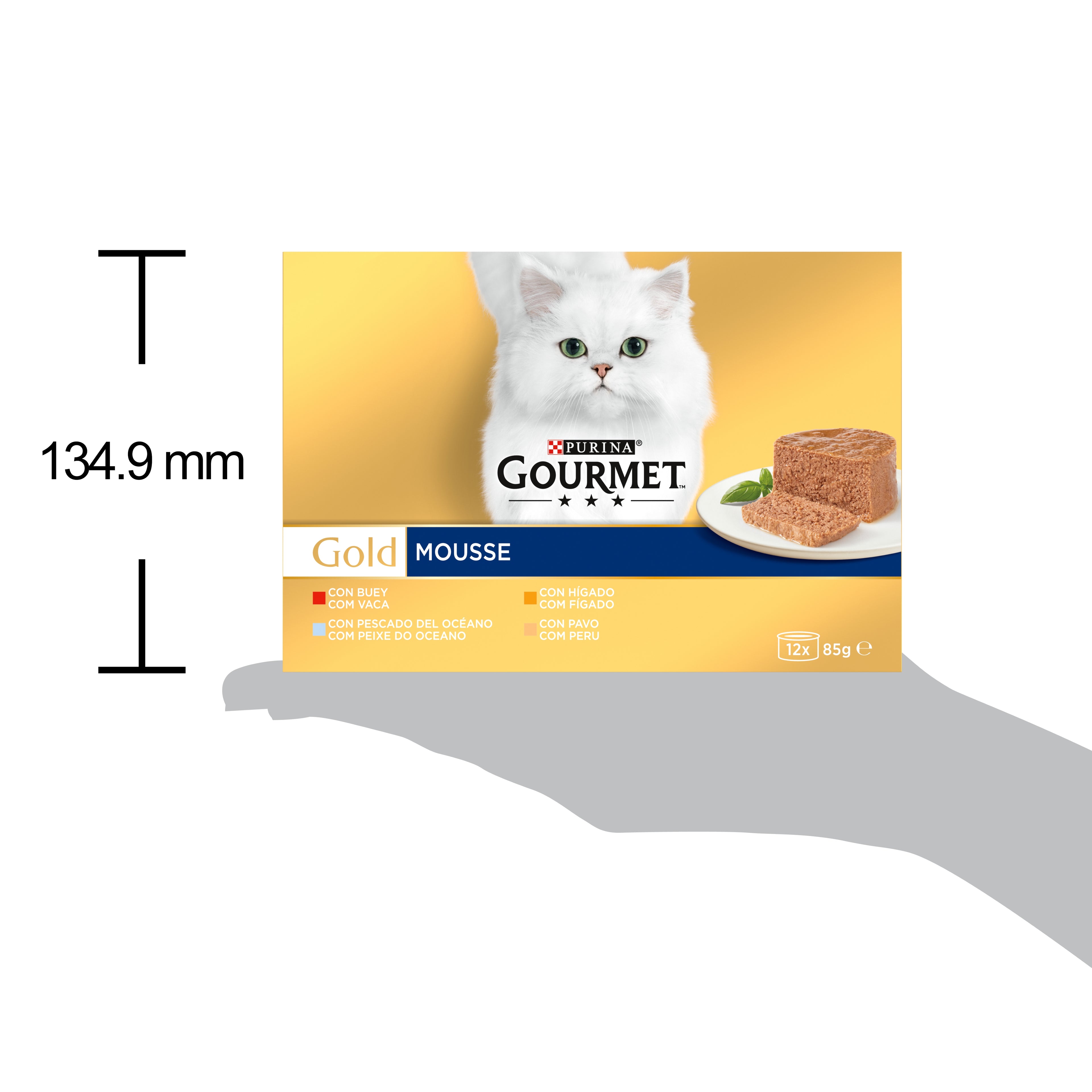 GOURMET® Gold Pate Mix – Vită, Ton, Ficat, Curcan (12x85g)