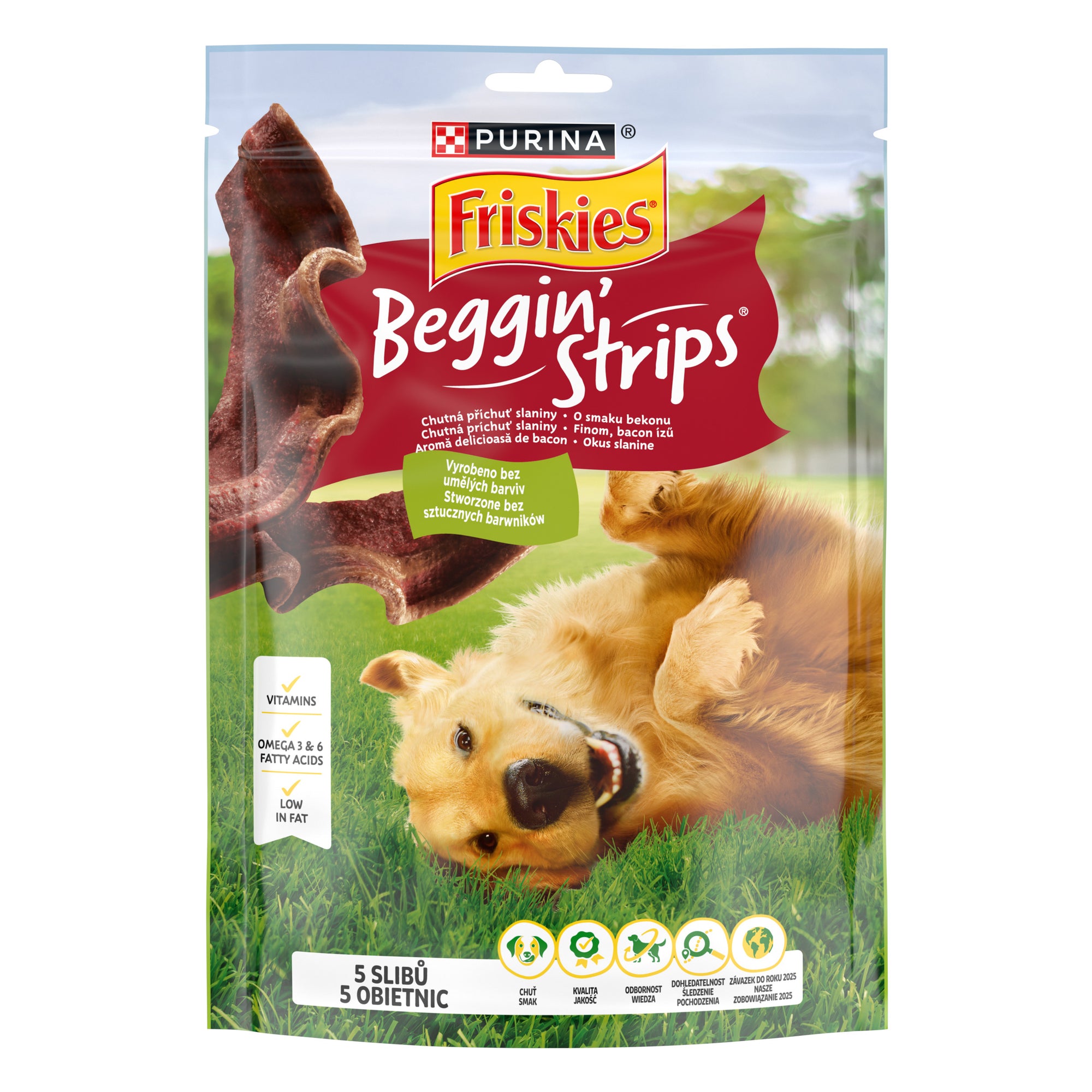 Friskies Dental Fresh – Recompense pentru igiena orală câini mici (110 g) (CopiaFriskies Beggin' Strips cu Vită – Recompense pentru câini (120 g)