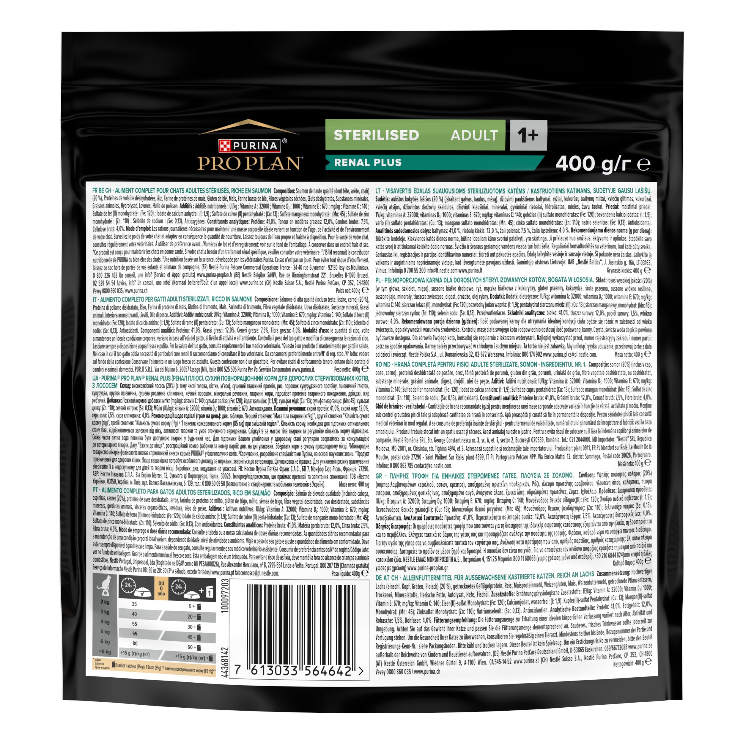 PRO PLAN® Sterilised Renal Plus cu Somon