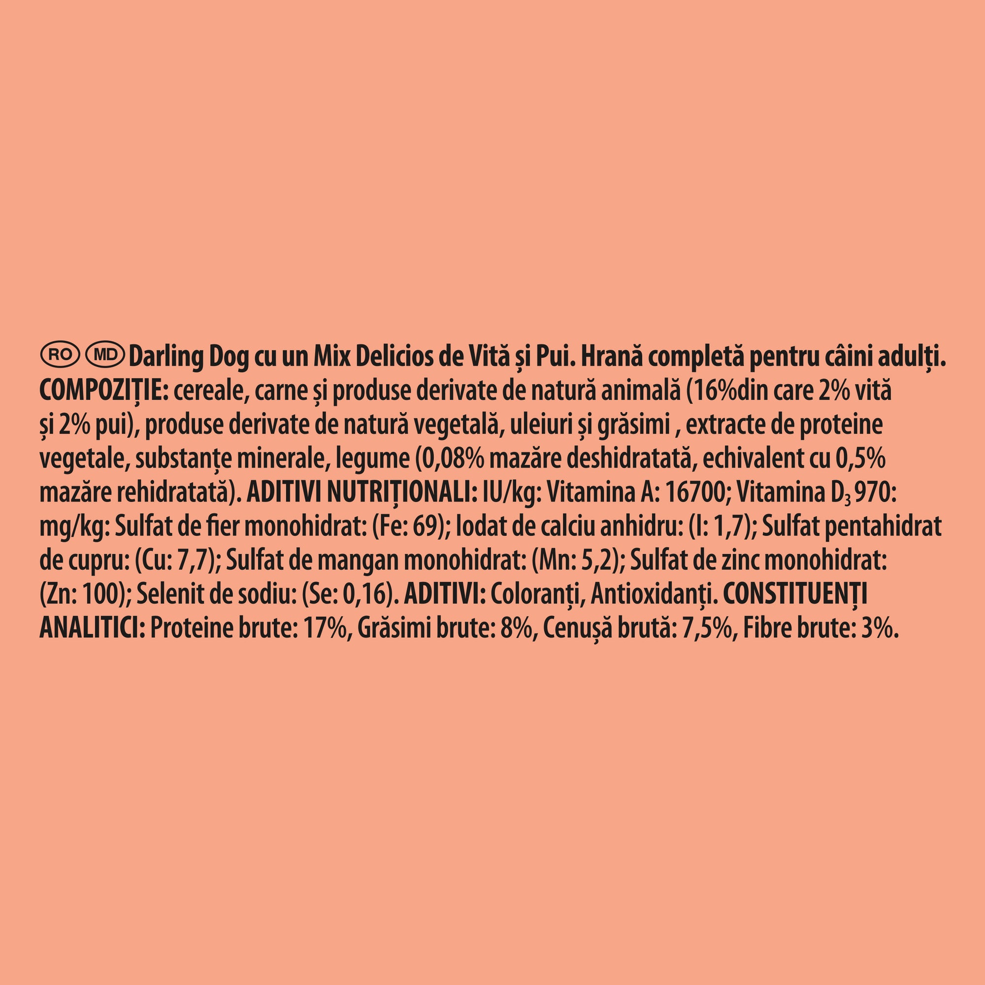 Purina Darling Adult cu Pui, Vită și Legume – Hrană uscată pentru câini