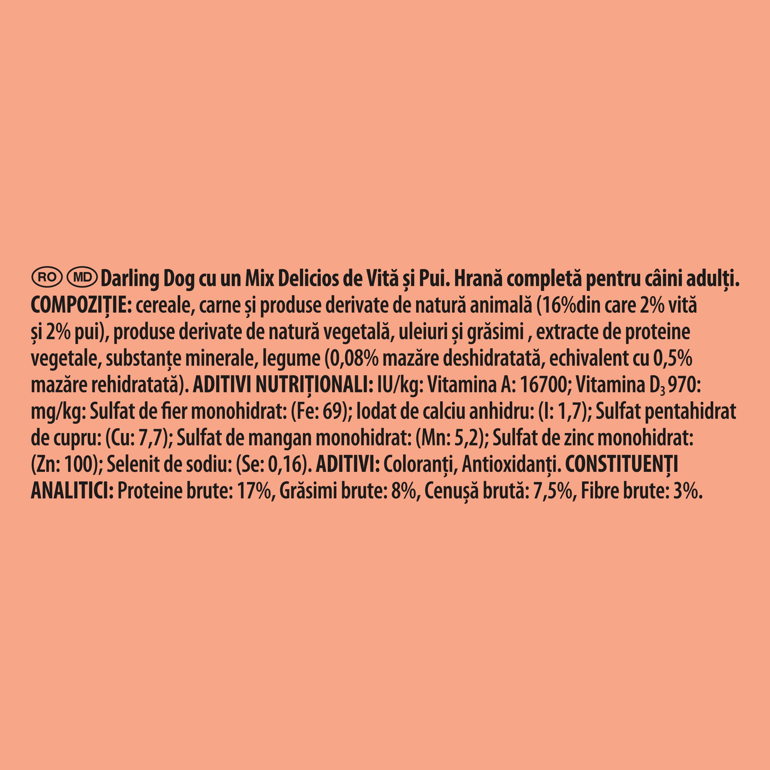 Purina Darling Adult cu Pui, Vită și Legume – Hrană uscată pentru câini