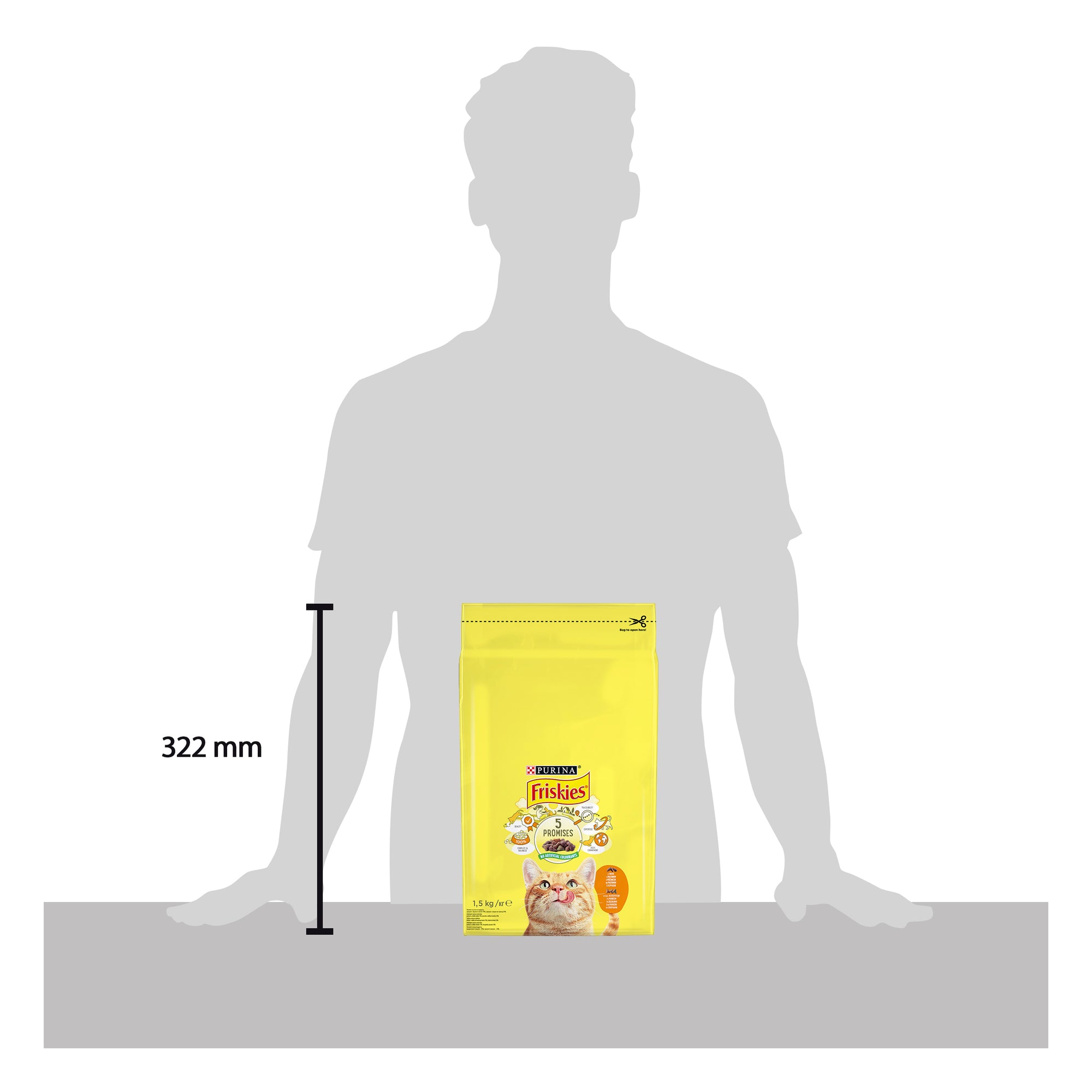 Friskies Adult cu Pui și Legume – Hrană uscată pentru pisici adulte (1.5 kg)