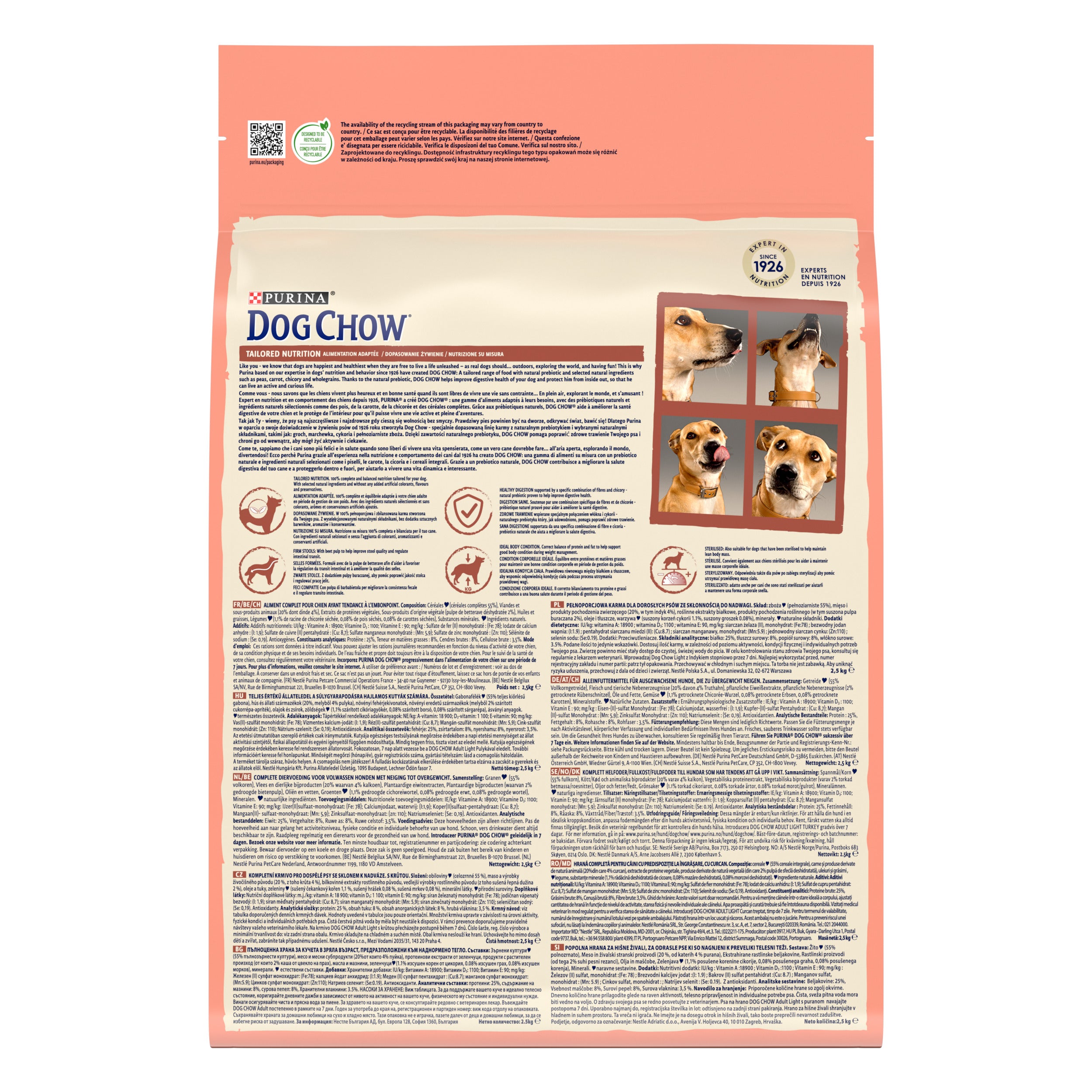 Purina Dog Chow Light cu Curcan