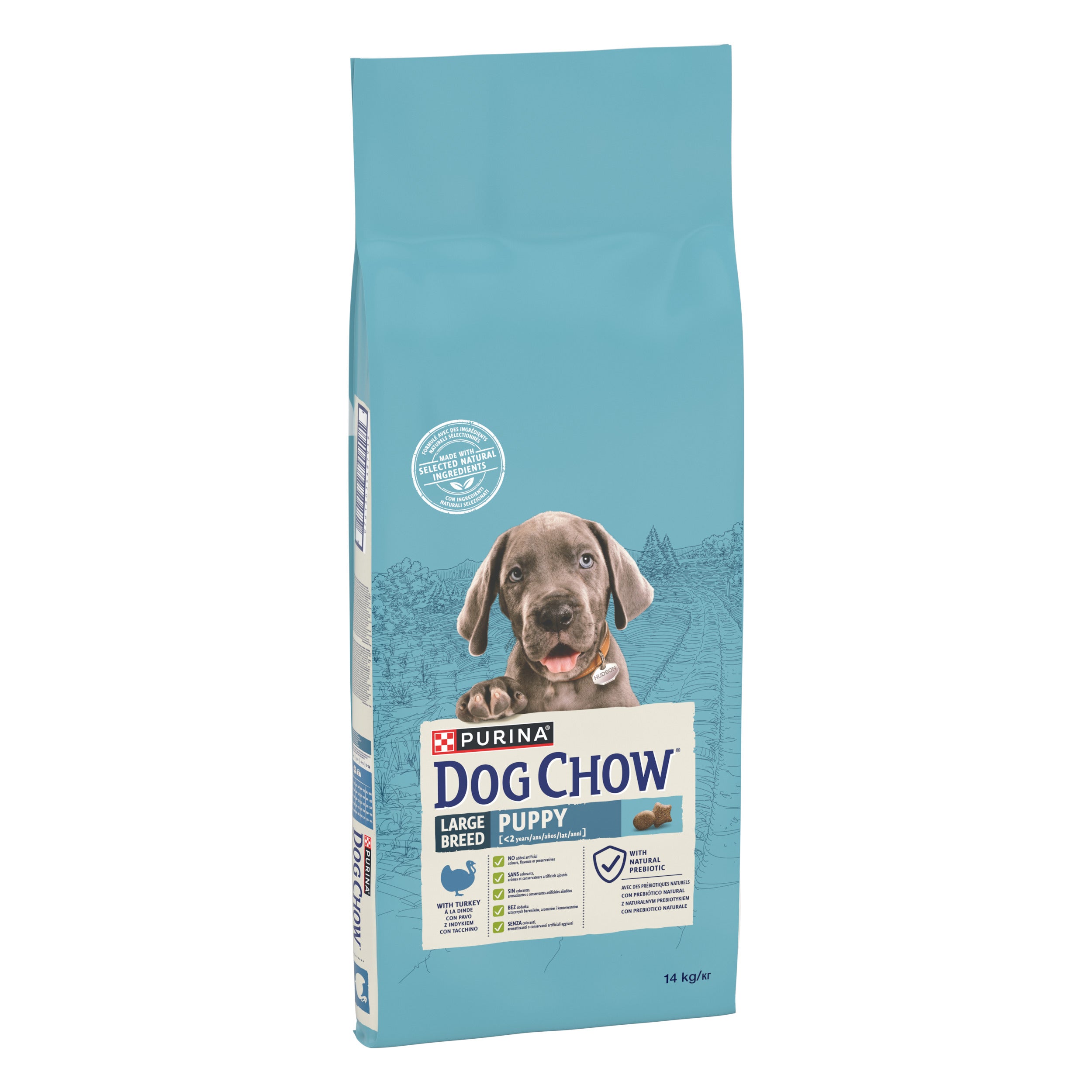 Purina Dog Chow Puppy Talie Mare cu Curcan 14kg