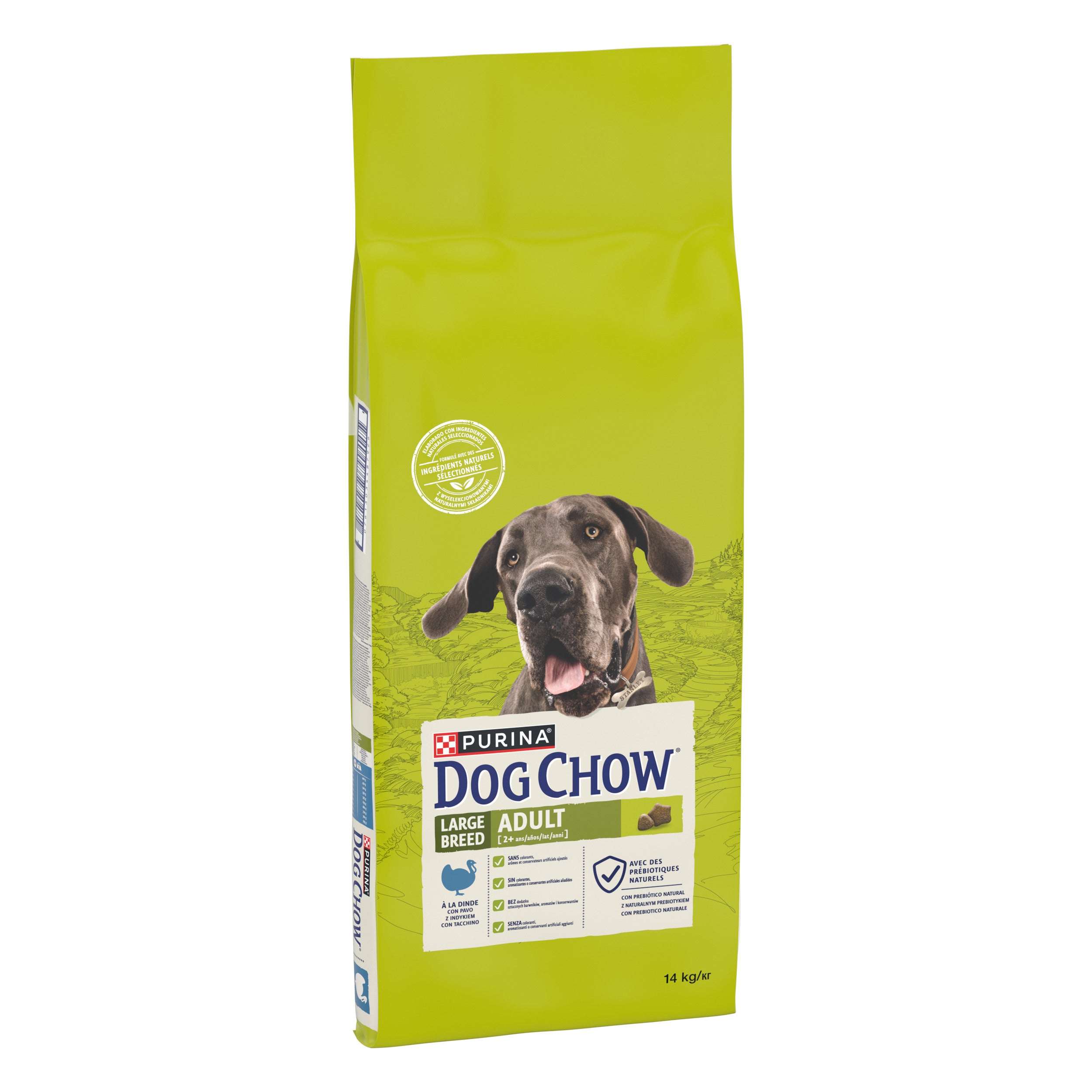 Purina Dog Chow Adult Talie Mare cu Curcan 14kg