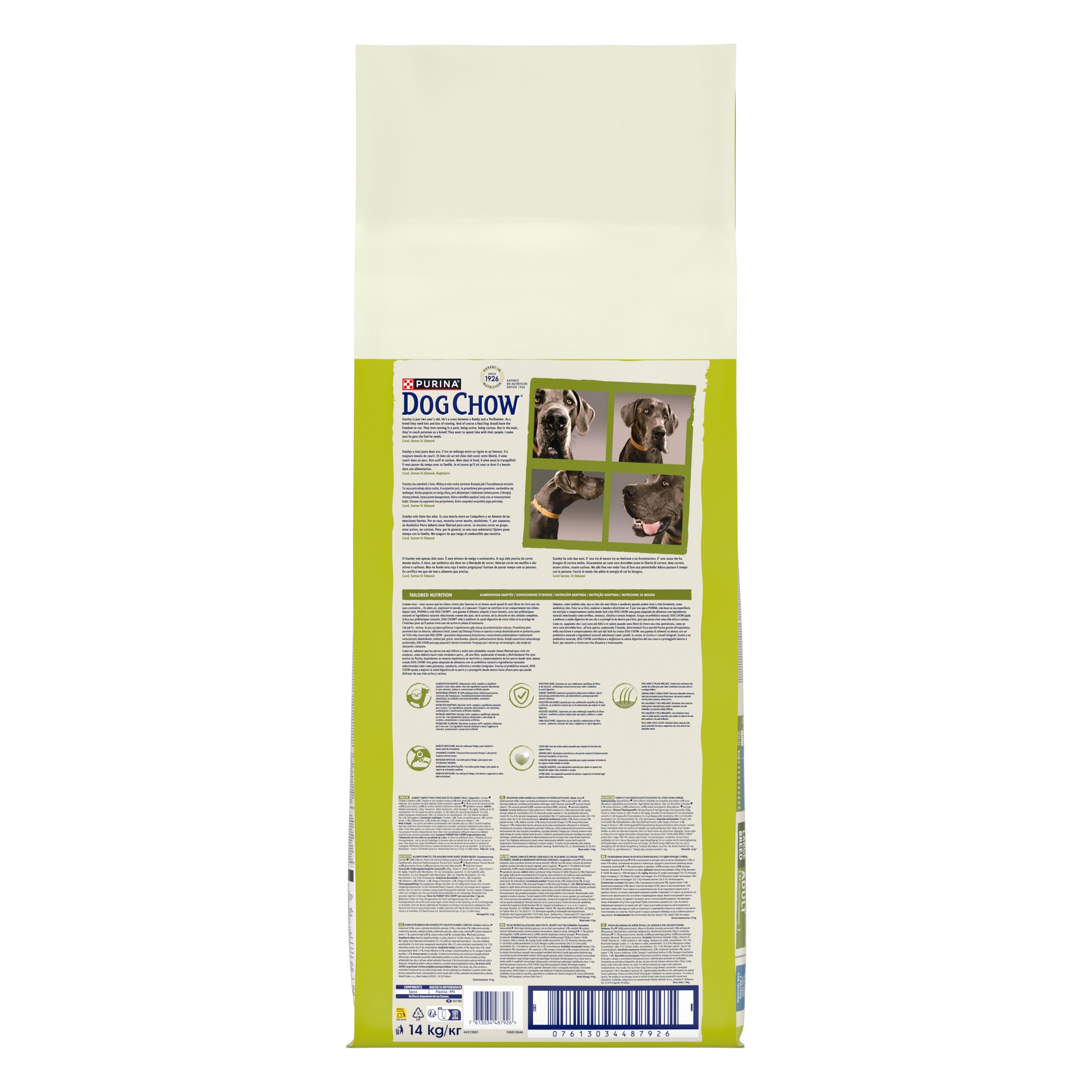 Purina Dog Chow Adult Talie Mare cu Curcan 14kg