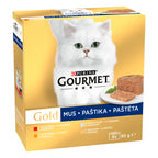 GOURMET® Gold Mousse – Vită, Ton, Ficat, Curcan (8x85g)