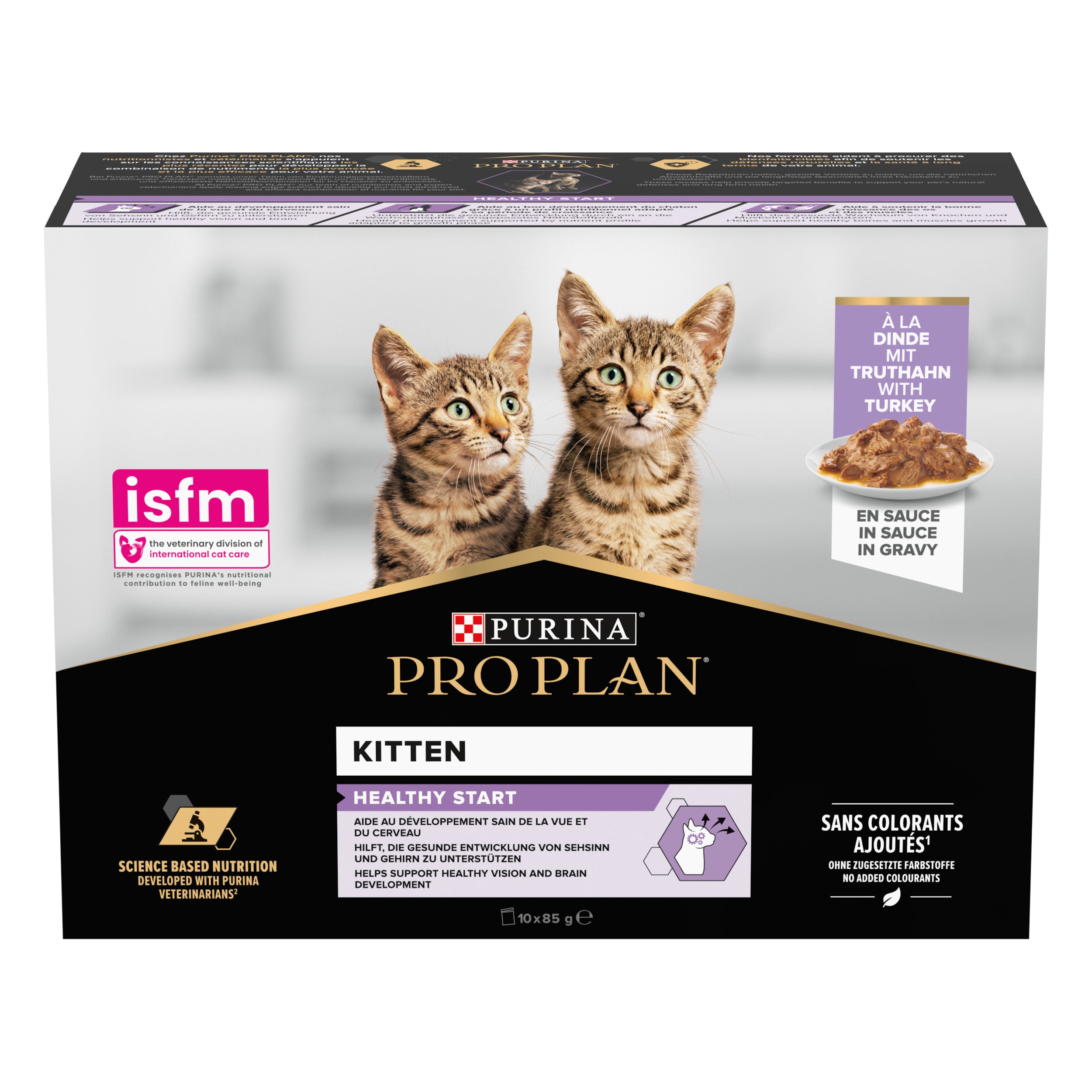 PRO PLAN® Kitten Healthy Start cu Curcan în Sos 10x85g