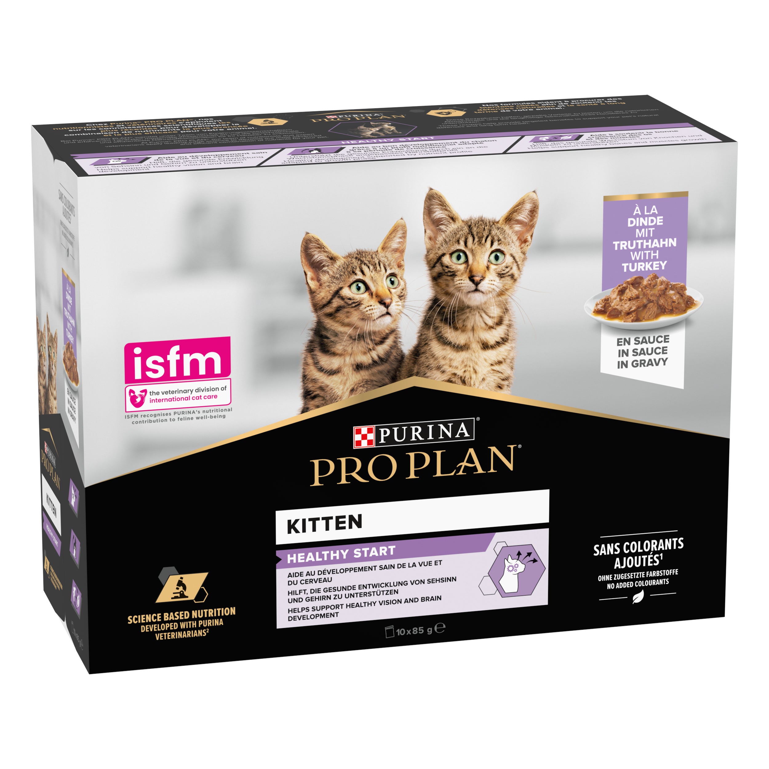 PRO PLAN® Kitten Healthy Start cu Curcan în Sos 10x85g