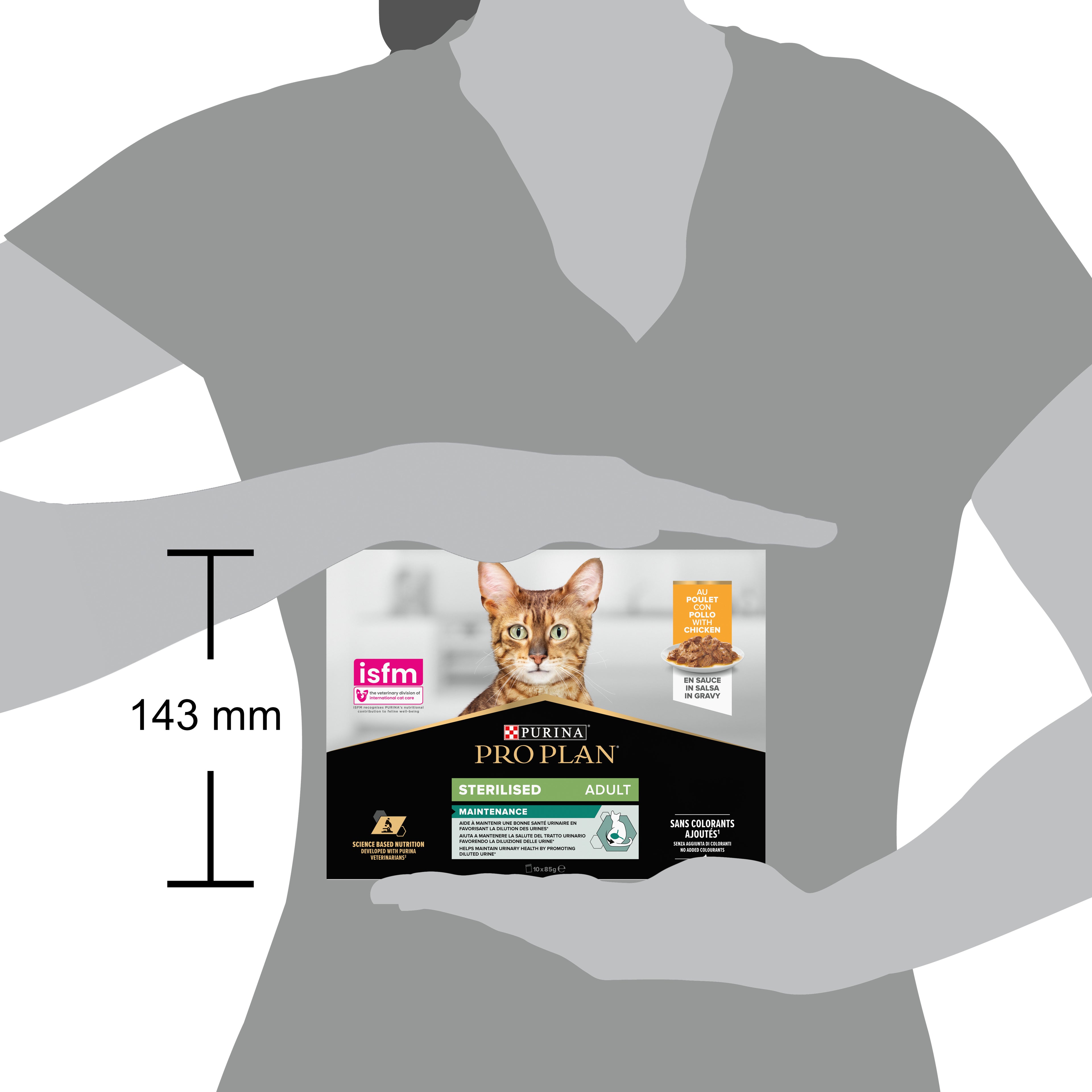 PRO PLAN® Sterilised Maintenance cu Pui în Sos 10x85g