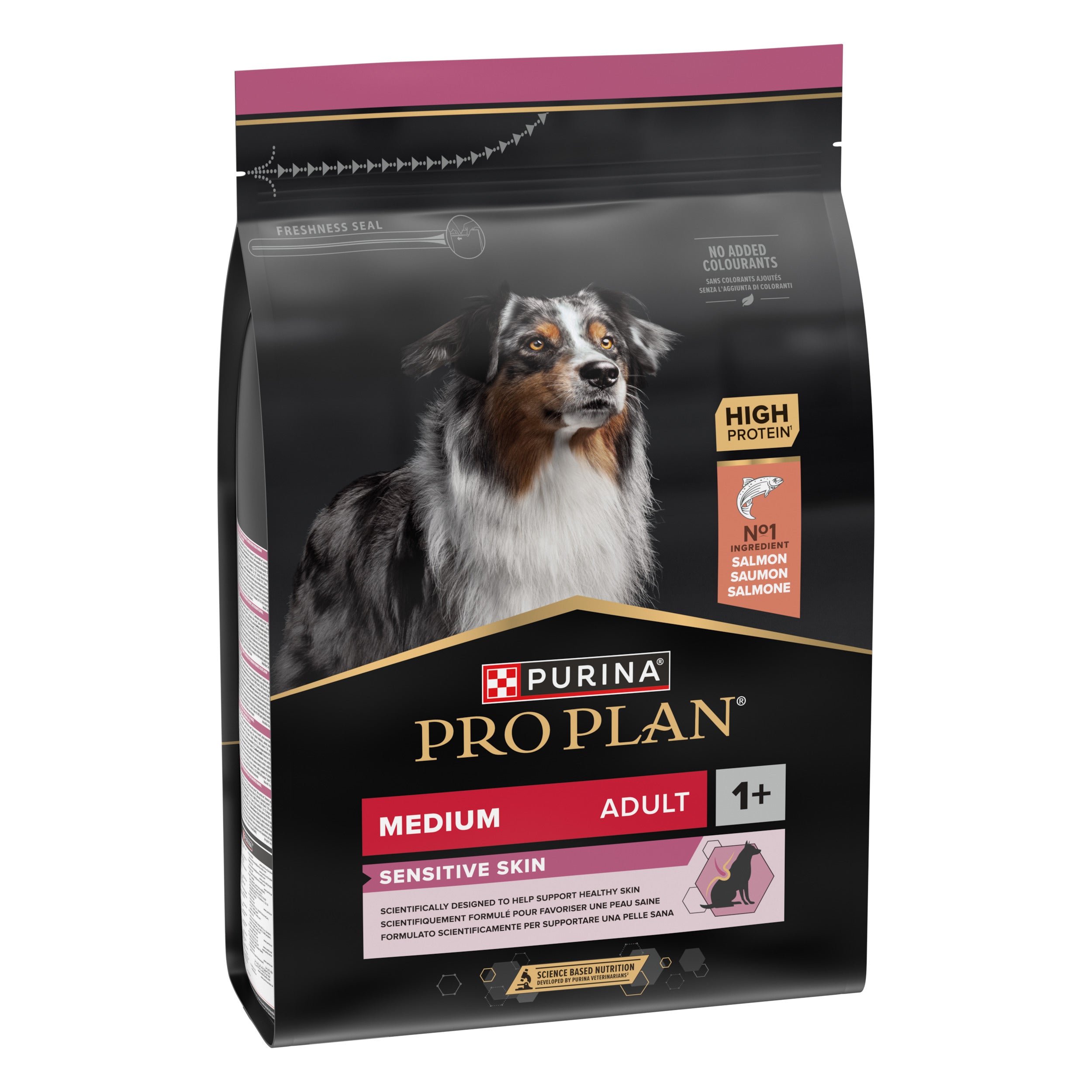 PRO PLAN® Sensitive Skin cu Somon, Talie Medie