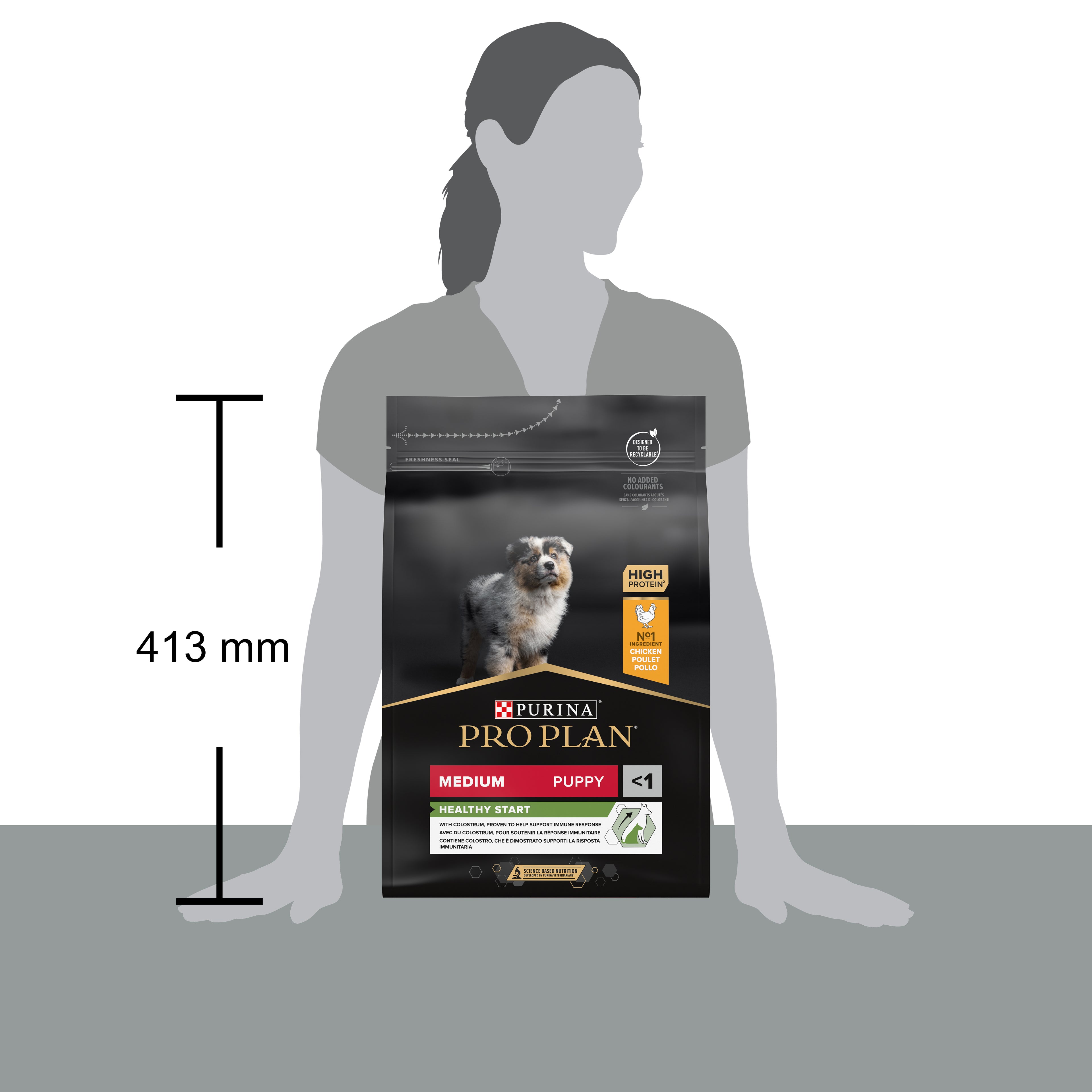 PRO PLAN® Healthy Start Puppy cu Pui, Talie Medie