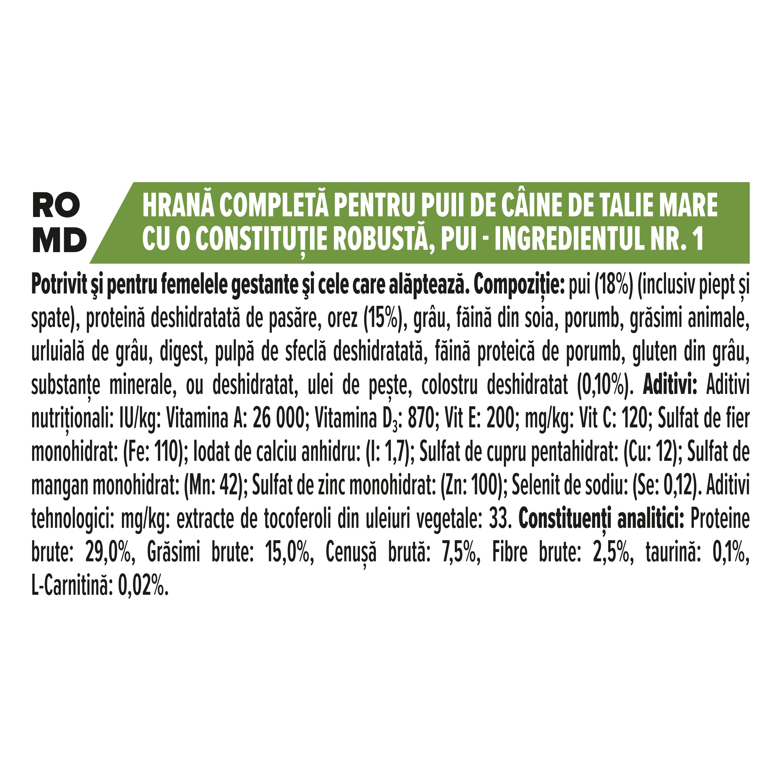 PRO PLAN® Healthy Start Junior cu Pui, Talie Mare Robustă