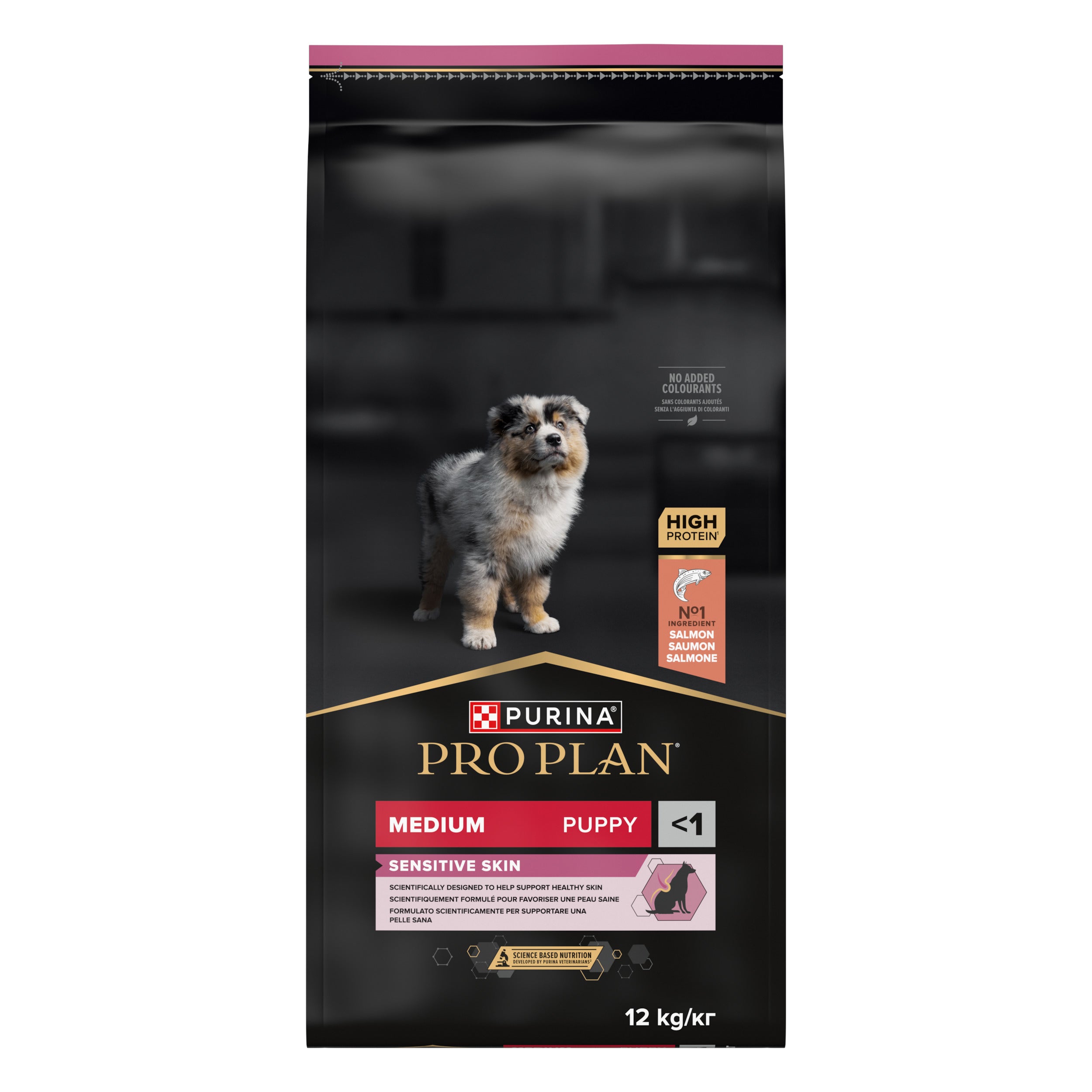 PRO PLAN® Sensitive Skin Junior cu Somon, Talie Medie