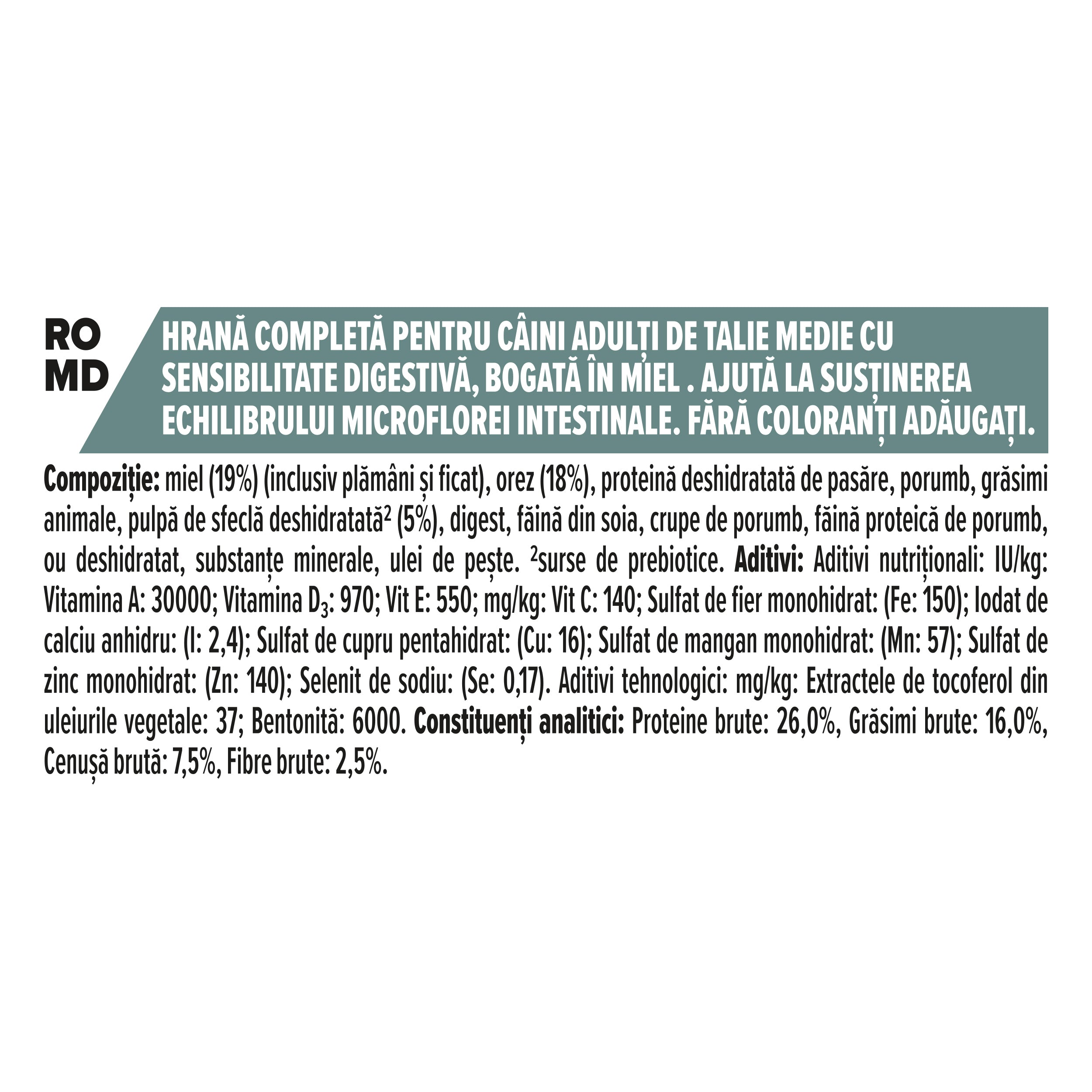 PRO PLAN® Sensitive Digestion cu Miel, Talie Medie 14kg