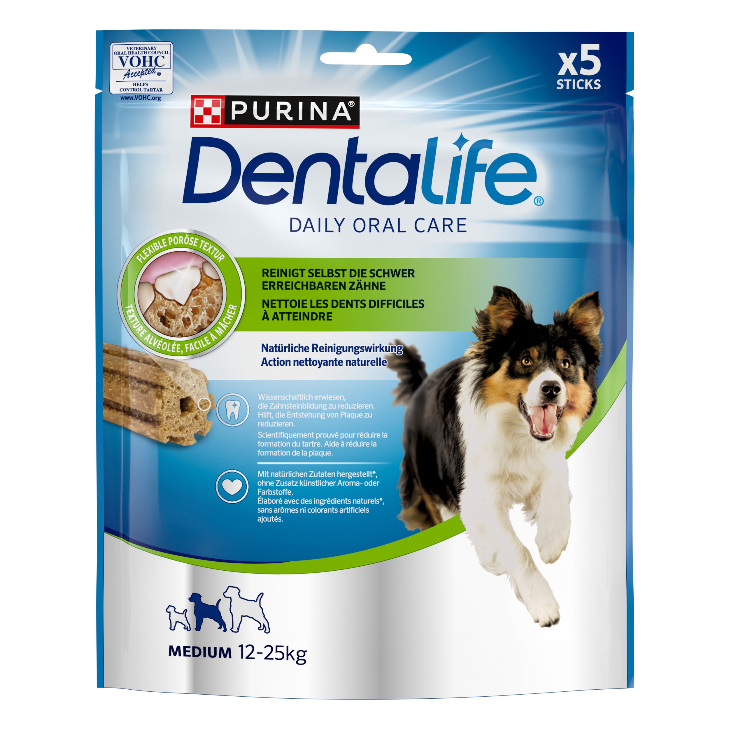 Purina Dentalife Medium – Recompense pentru câini de talie medie (115g)