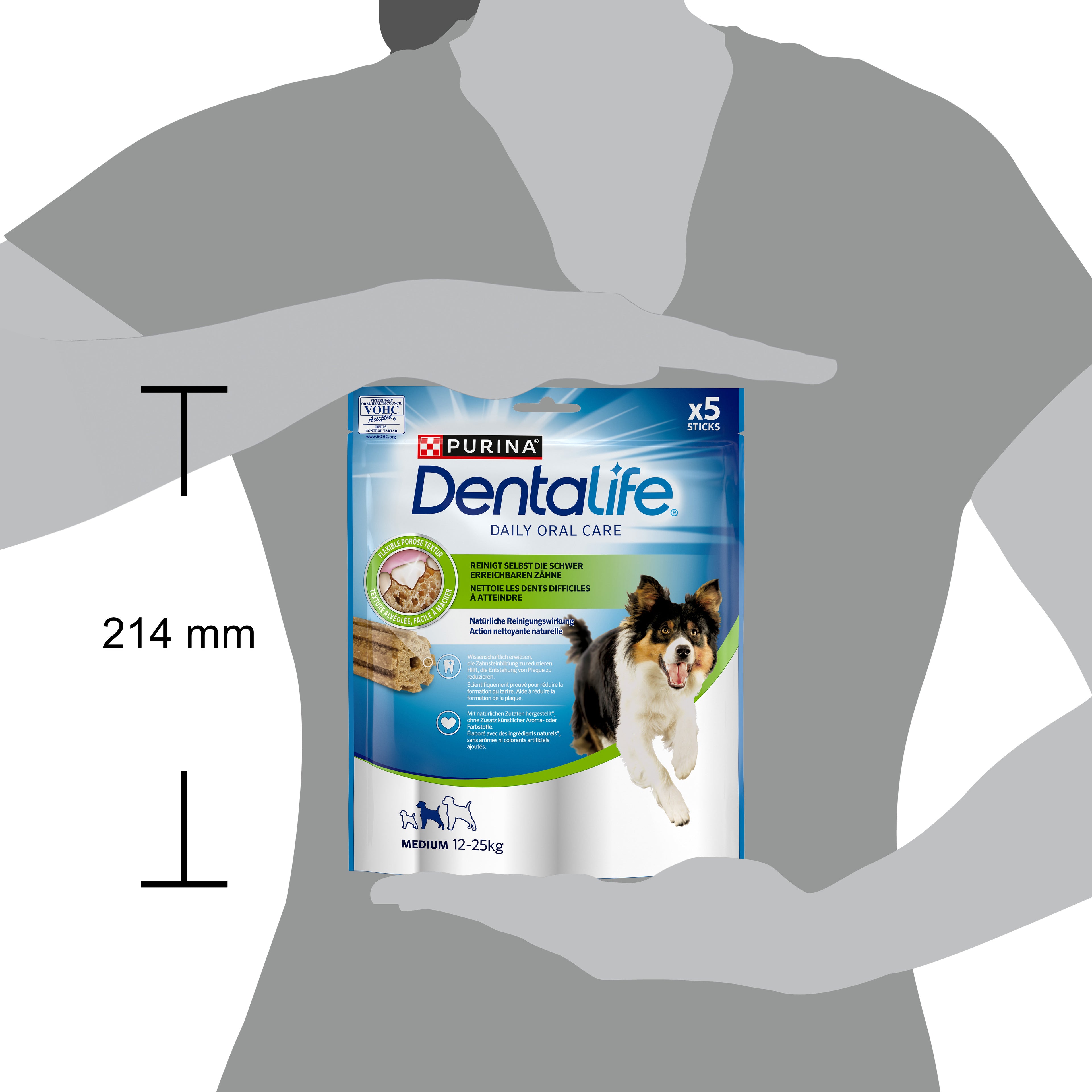 Purina Dentalife Medium – Recompense pentru câini de talie medie (115g)