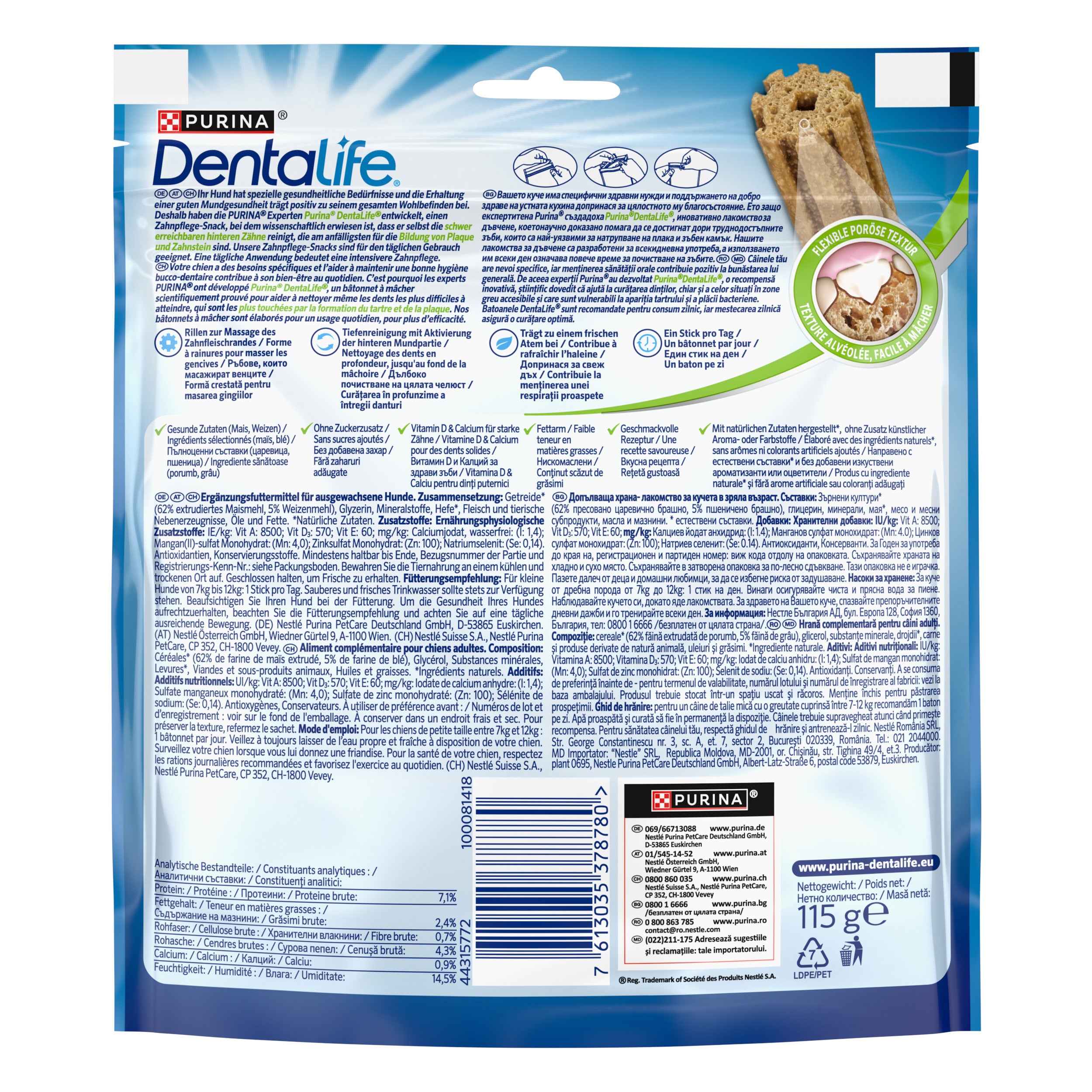 Purina Dentalife Small – Recompense pentru câini de talie mică (115g)