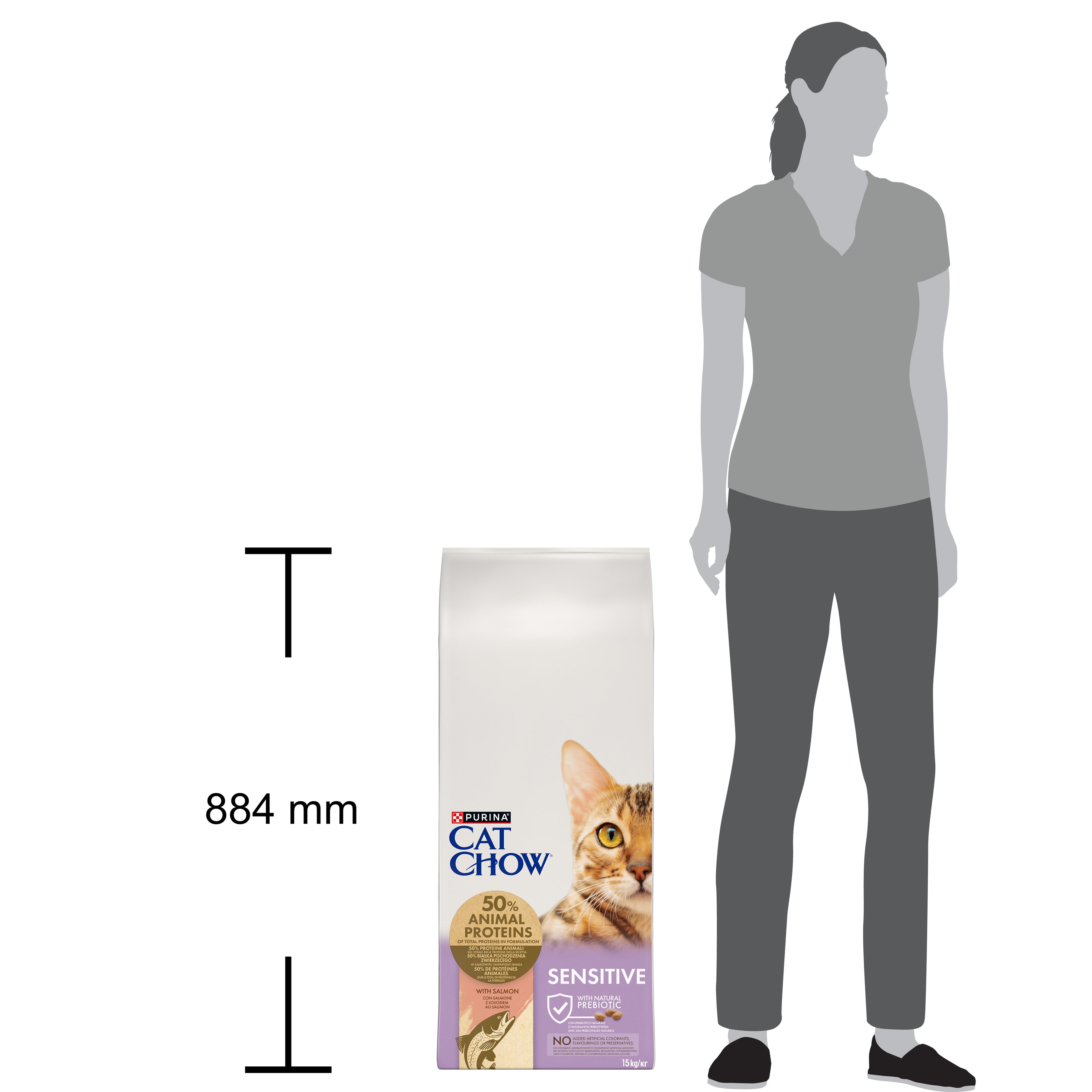 Purina Cat Chow Sensitive cu Somon
