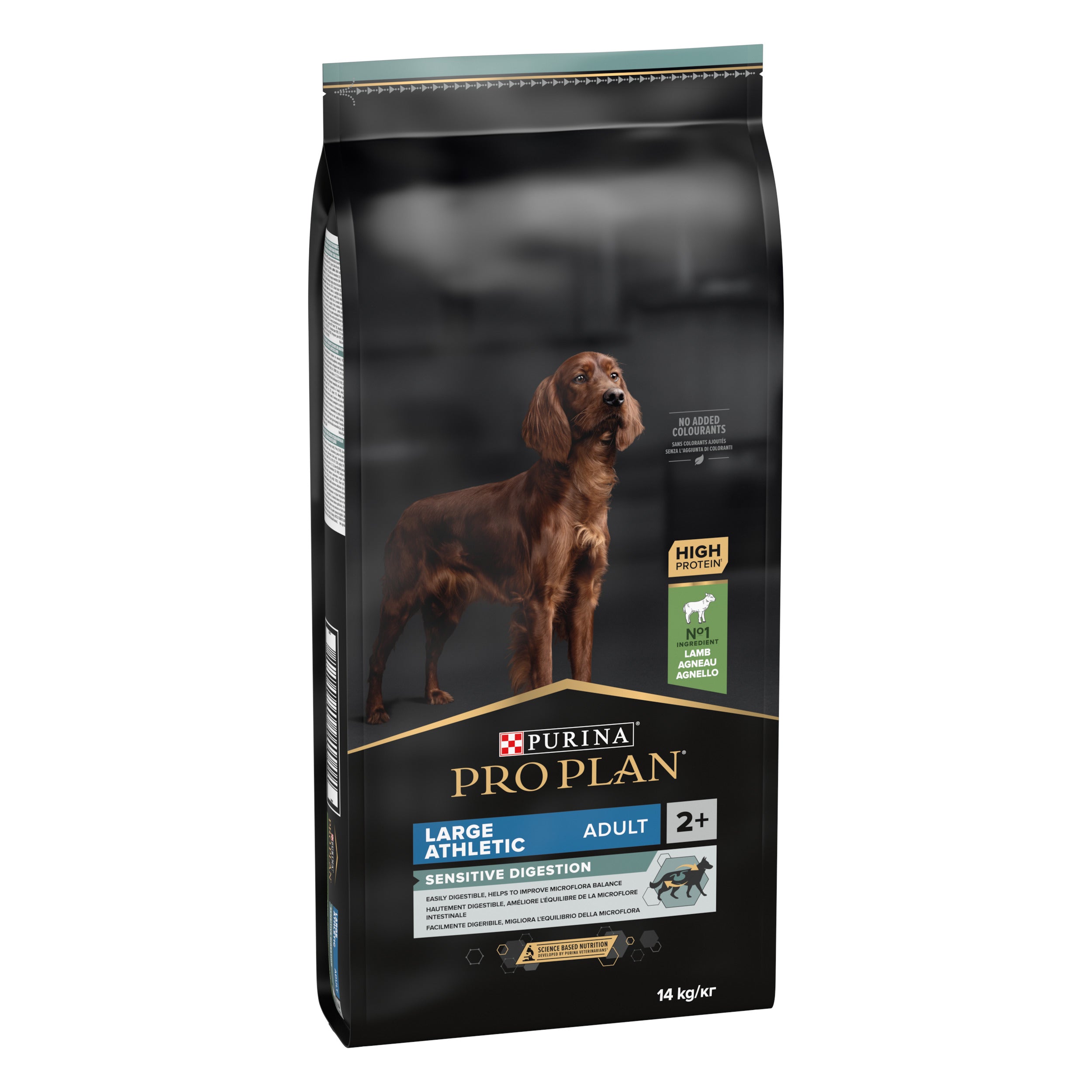 PRO PLAN® Sensitive Digestion cu Miel, Talie Mare Atletică 14kg