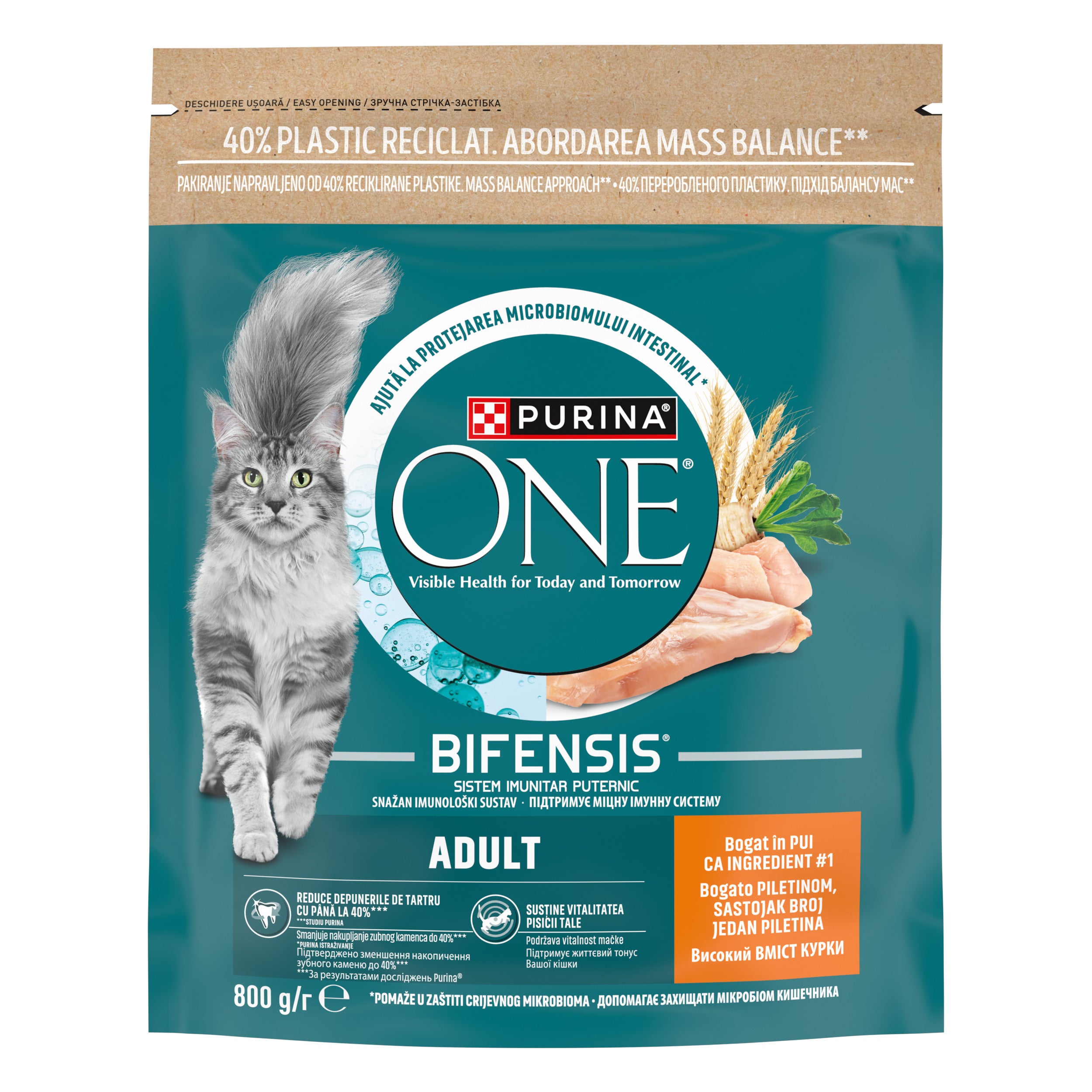PURINA ONE® ADULT cu Pui și Cereale Integrale