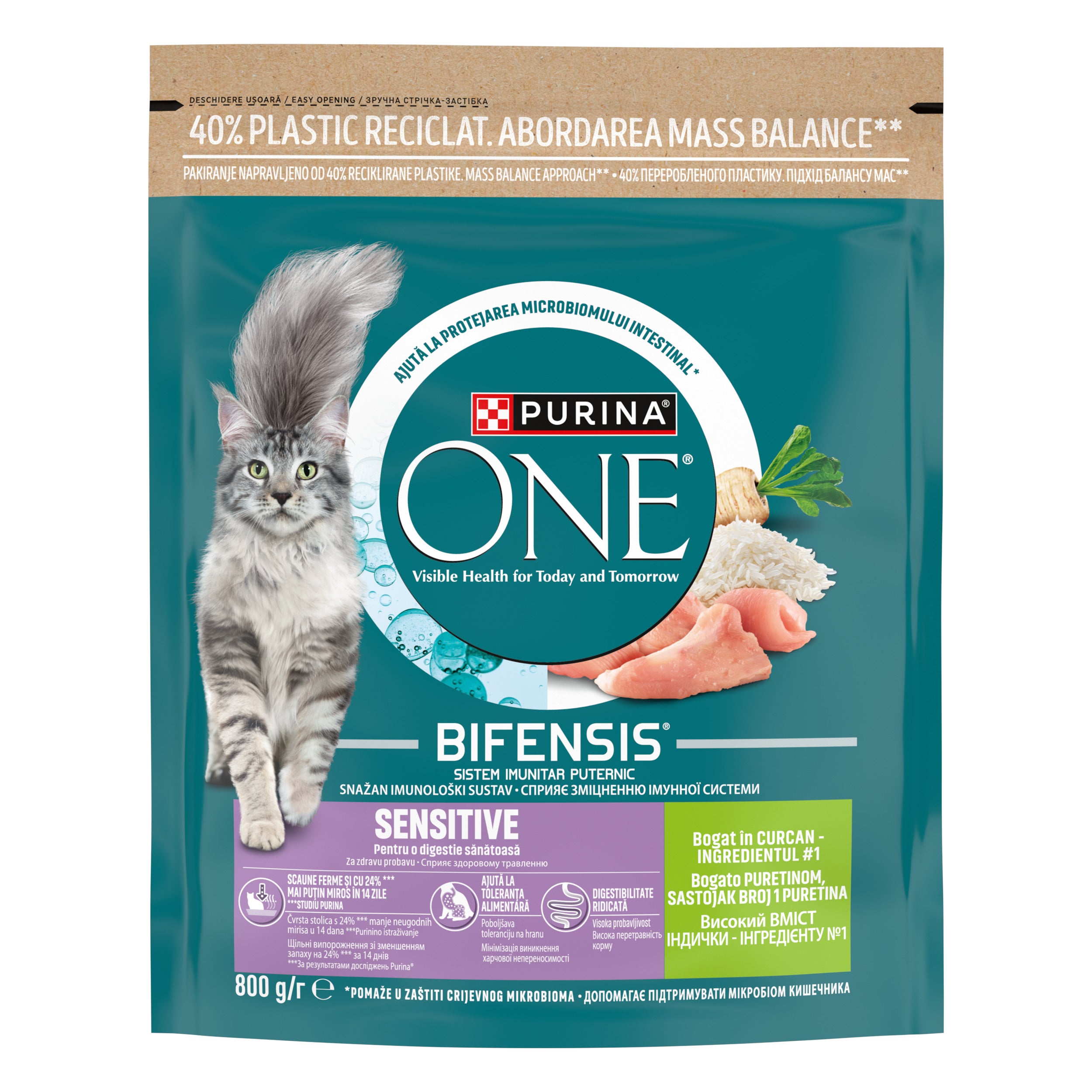 PURINA ONE® SENSITIVE cu Curcan și Orez