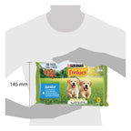Friskies Junior cu Pui & Morcovi – Hrană umedă pentru puii de câine (4x100 g)