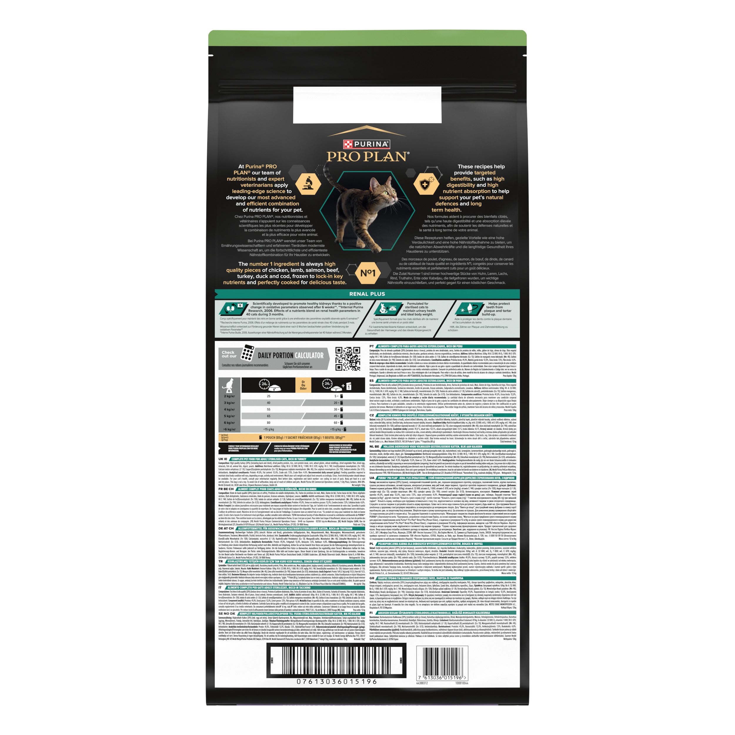 PRO PLAN® Sterilised Renal Plus cu Curcan 12 kg (10+2 kg Bonus)